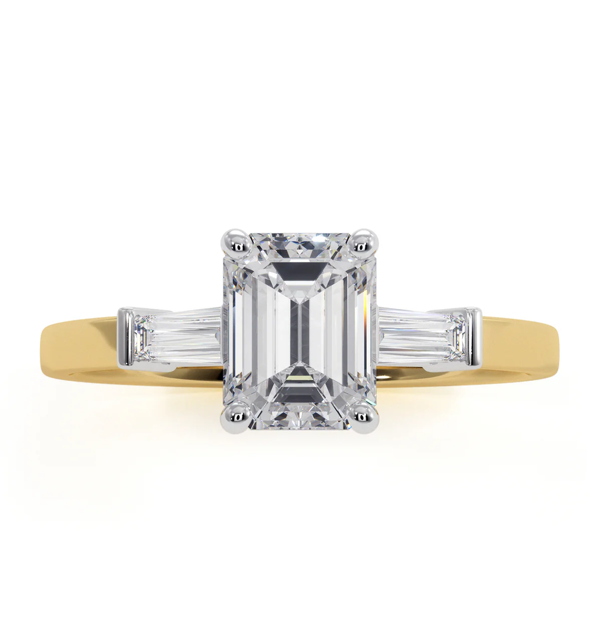 Genevieve GIA Emerald Cut Diamond Ring in 18K Gold 1.25ct G/VS1 - Image 2