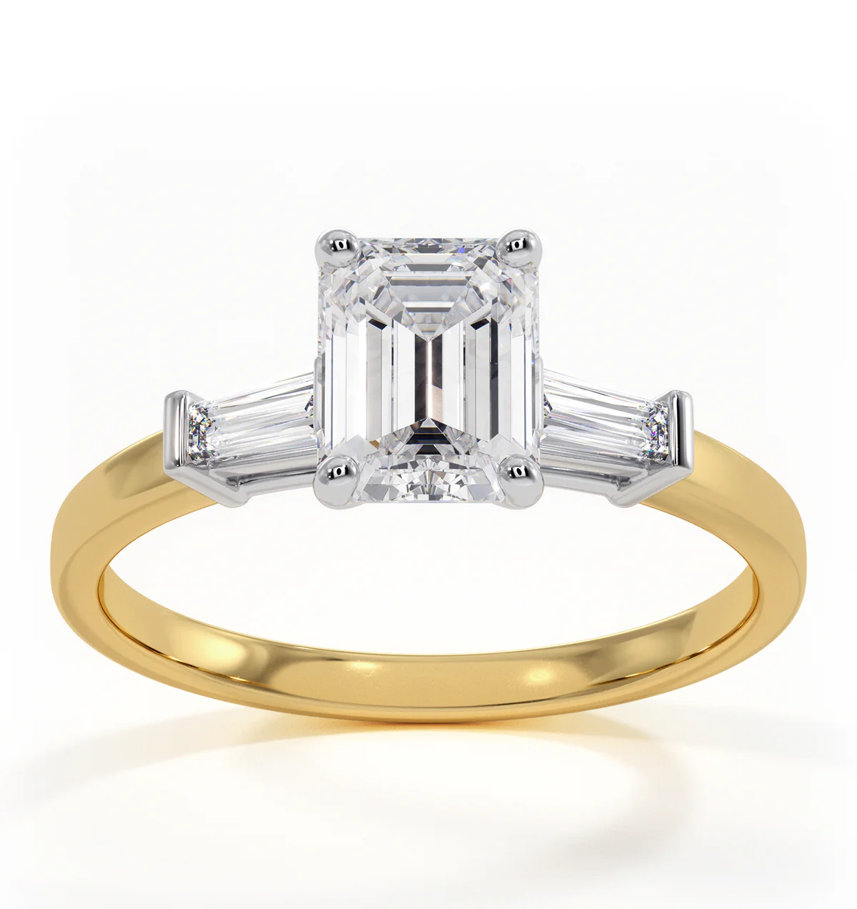 Genevieve GIA Emerald Cut Diamond Ring in 18K Gold 1.25ct G/VS1 - Image 3