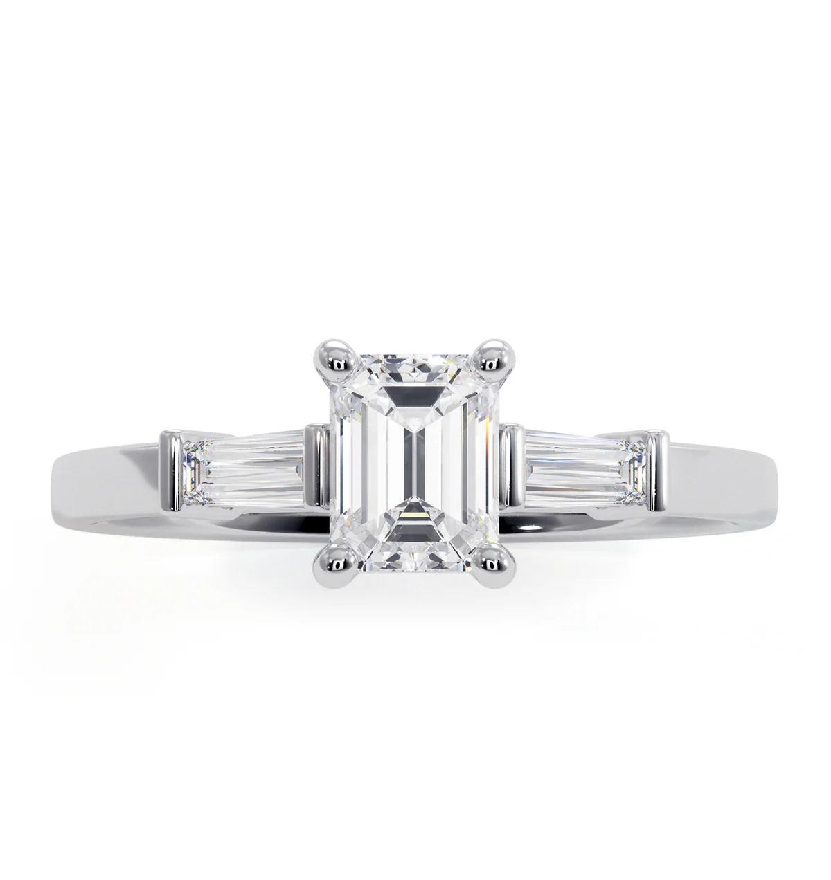 Genevieve Emerald Cut Diamond Ring in 18K White Gold 0.70ct G/VS2 - Image 2