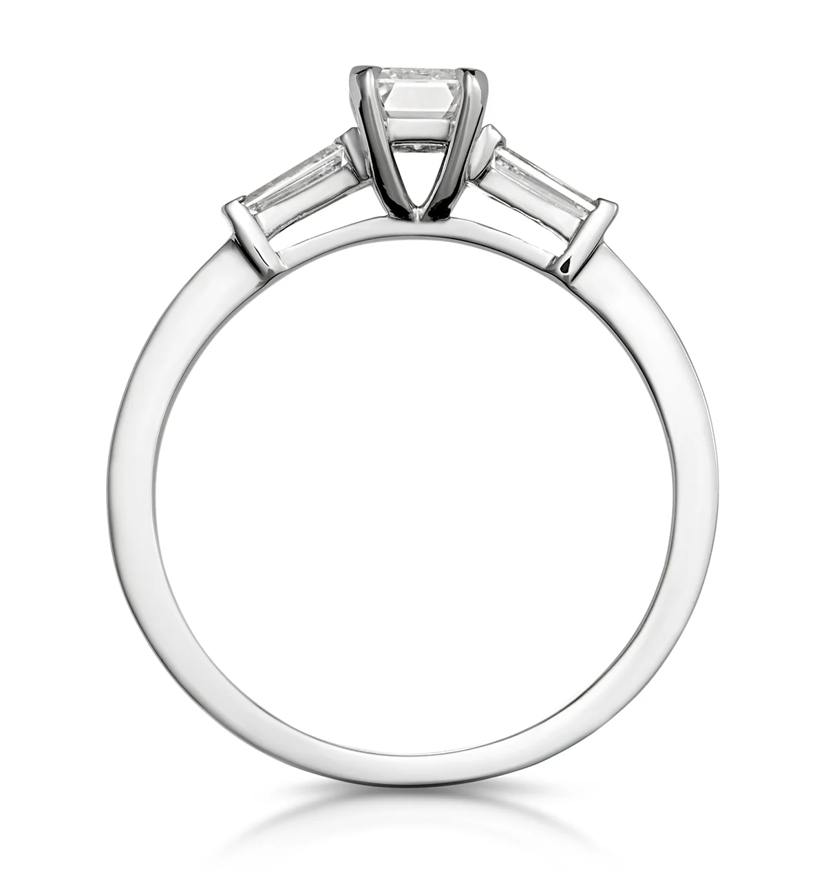 Genevieve Emerald Cut Diamond Ring in Platinum 0.70ct G/VS2 - Image 3