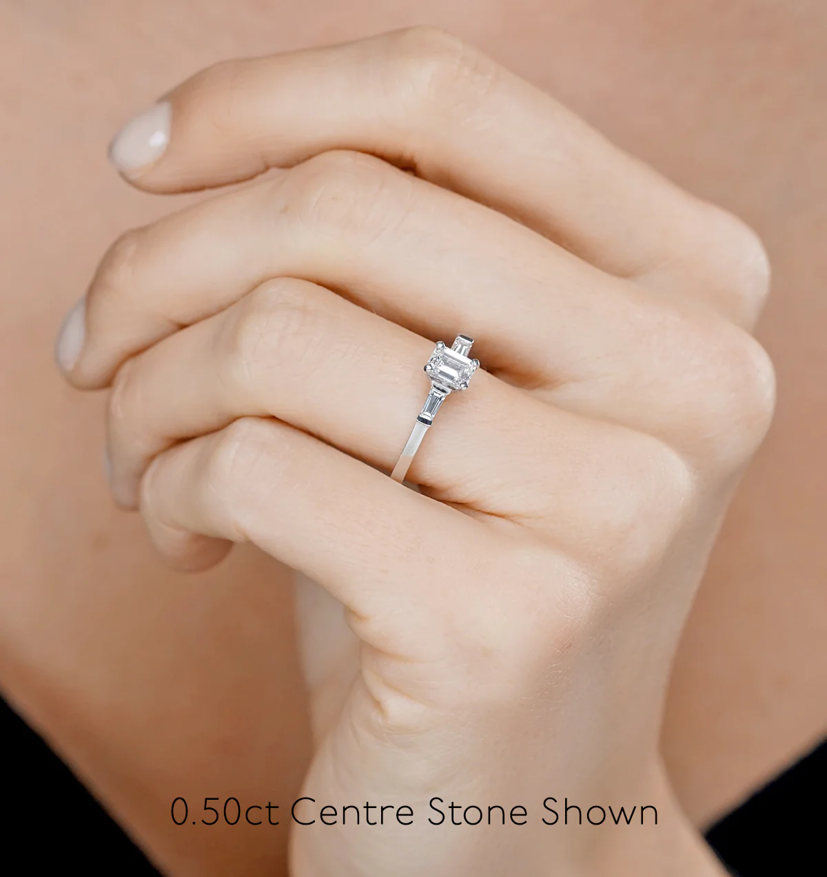 Genevieve GIA Emerald Cut Diamond Ring in Platinum 1.25ct G/VS2 - Image 4