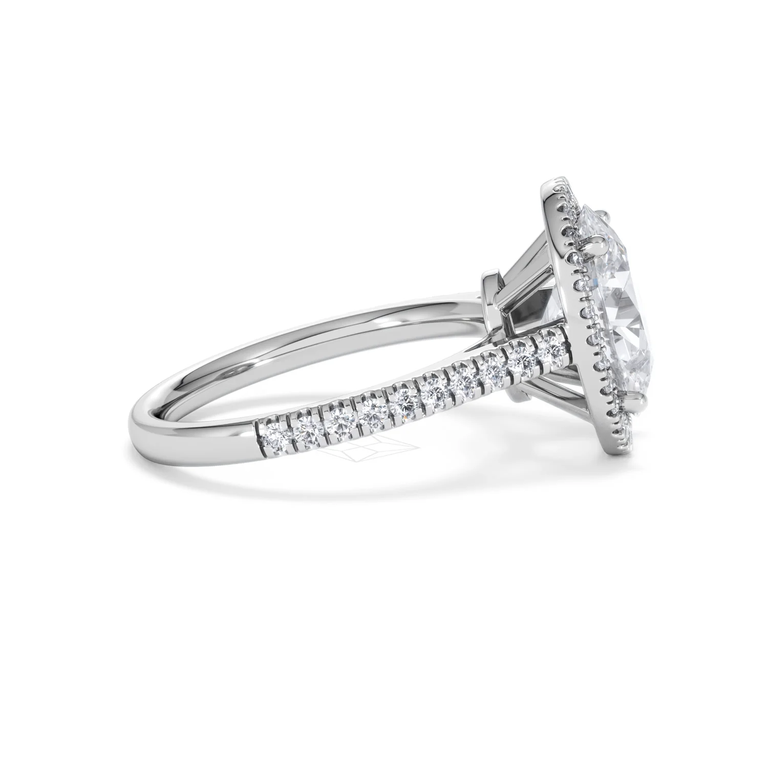 Georgina 3.50ct Lab Diamond Oval Cut Engagement Ring in 18K White Gold G/VS1 - Image 28