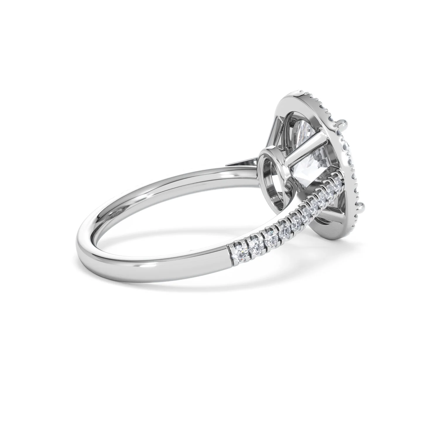 Georgina 3.50ct Lab Diamond Oval Cut Engagement Ring in 18K White Gold G/VS1 - Image 36
