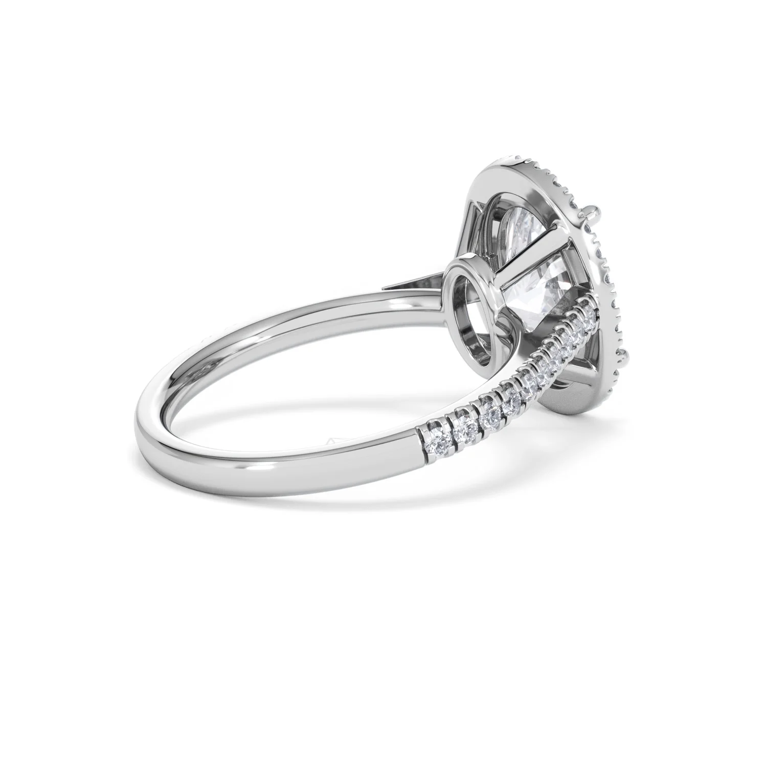 Georgina 3.50ct Lab Diamond Oval Cut Engagement Ring in 18K White Gold G/VS1 - Image 37