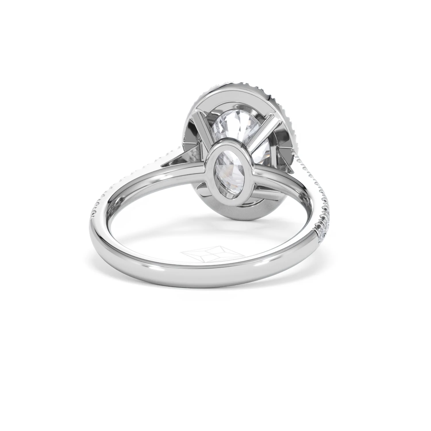Georgina 3.50ct Lab Diamond Oval Cut Engagement Ring in 18K White Gold G/VS1 - Image 46