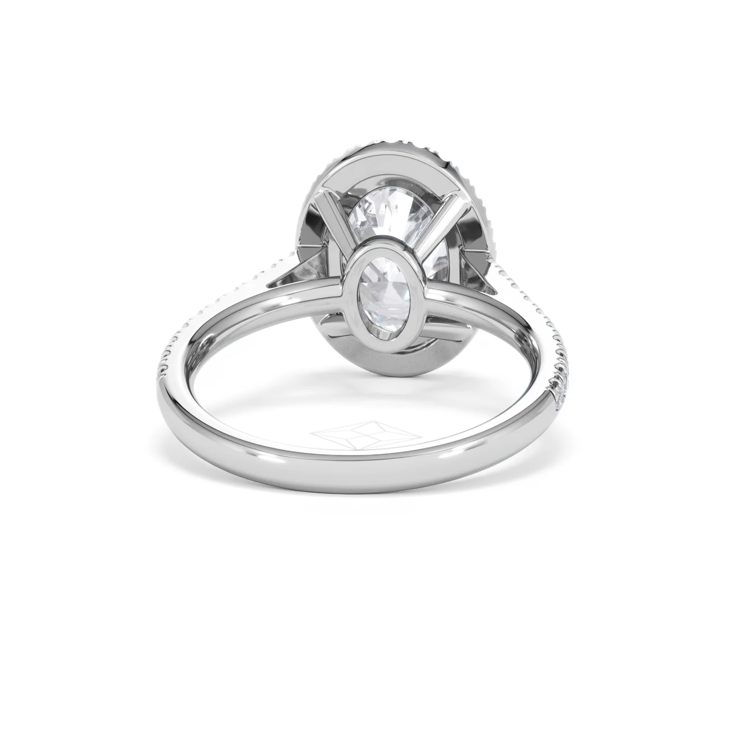 Georgina 3.50ct Lab Diamond Oval Cut Engagement Ring in 18K White Gold G/VS1 - Image 47