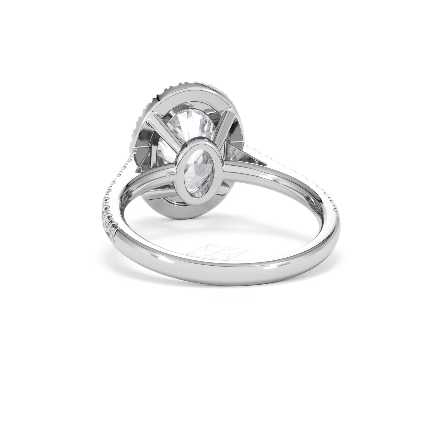 Georgina 3.50ct Lab Diamond Oval Cut Engagement Ring in 18K White Gold G/VS1 - Image 52