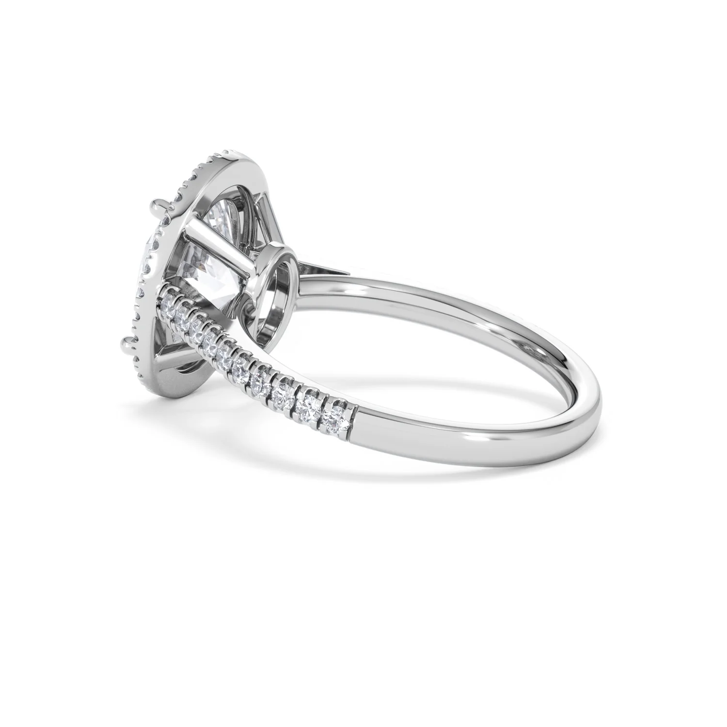 Georgina 3.50ct Lab Diamond Oval Cut Engagement Ring in 18K White Gold G/VS1 - Image 62