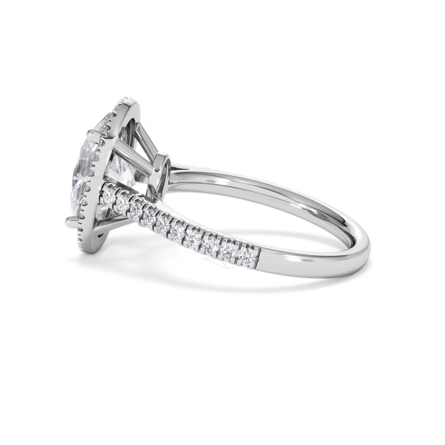 Georgina 3.50ct Lab Diamond Oval Cut Engagement Ring in 18K White Gold G/VS1 - Image 66