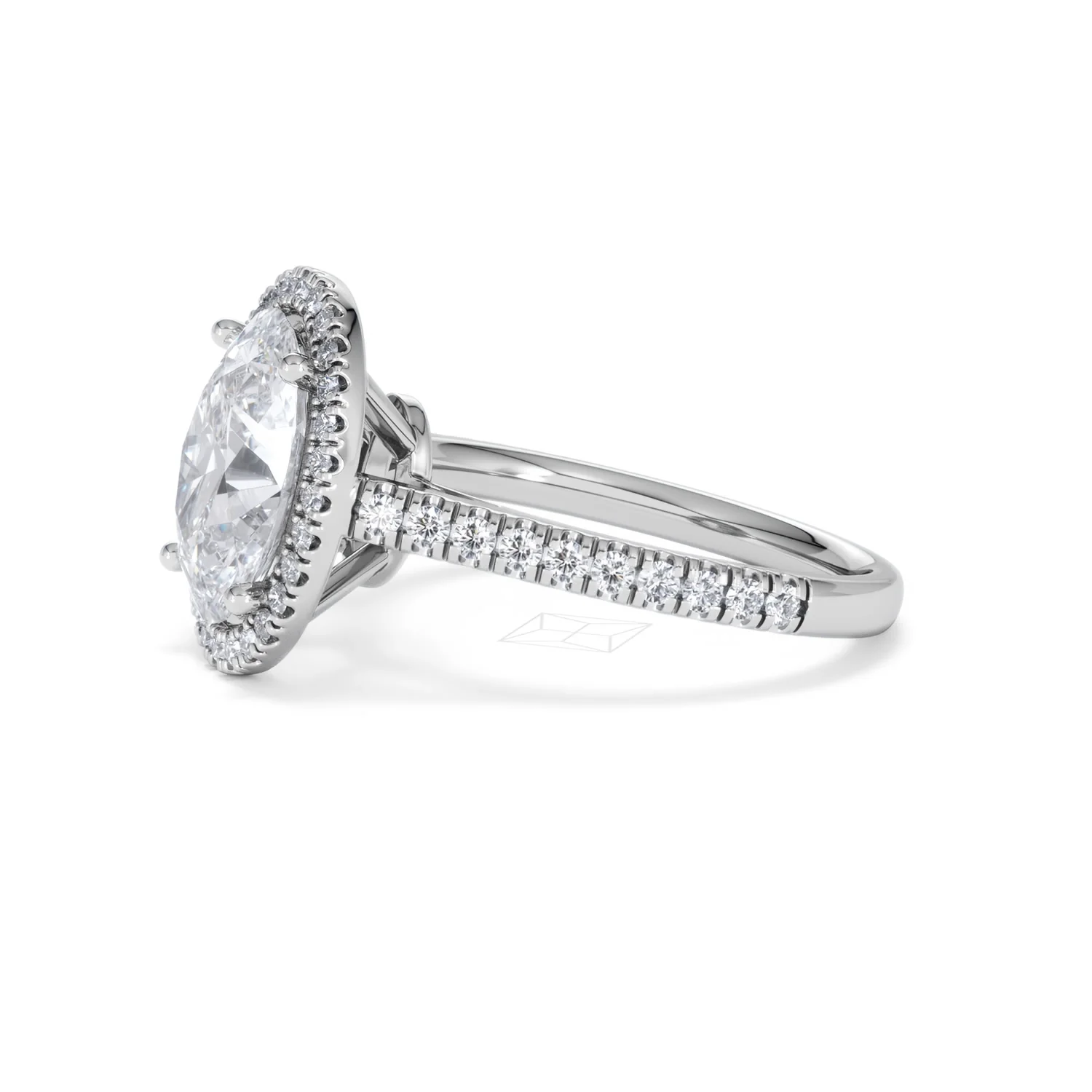 Georgina 3.50ct Lab Diamond Oval Cut Engagement Ring in 18K White Gold G/VS1 - Image 74