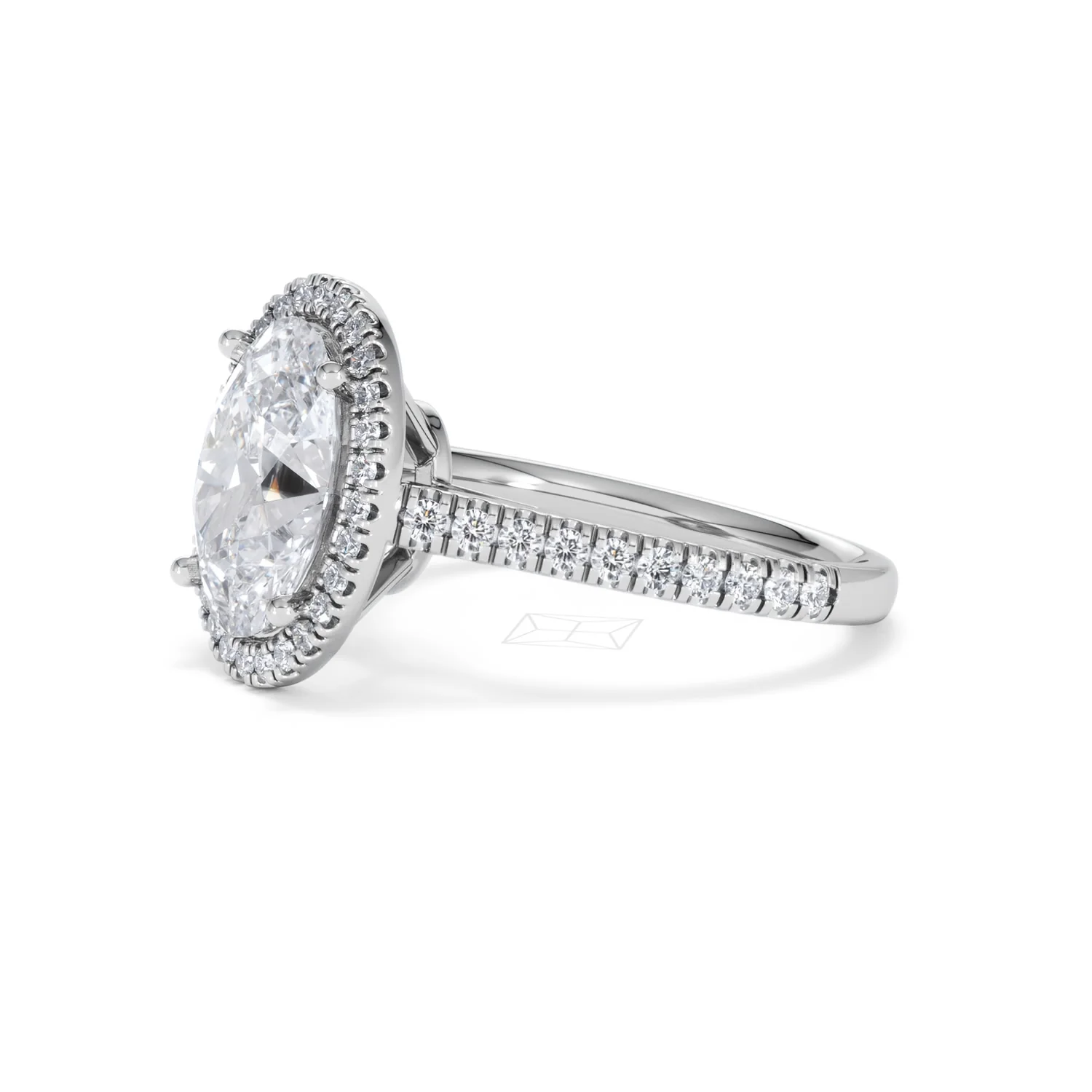 Georgina 3.50ct Lab Diamond Oval Cut Engagement Ring in 18K White Gold G/VS1 - Image 76