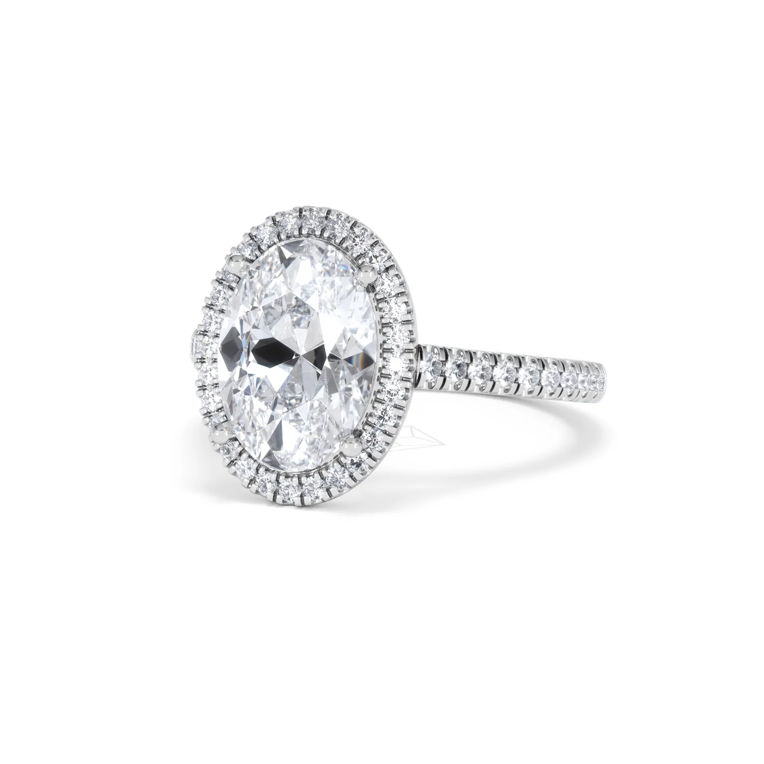 Georgina 3.50ct Lab Diamond Oval Cut Engagement Ring in 18K White Gold G/VS1 - Image 84