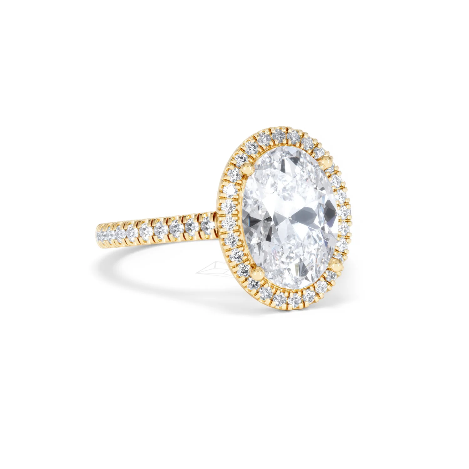 Georgina 3.50ct Lab Diamond Oval Cut Engagement Ring in 18K Yellow Gold G/VS1 - Image 13