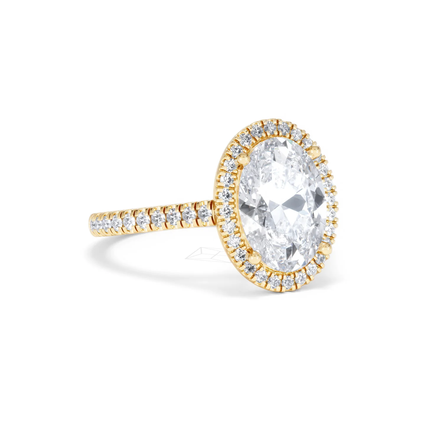 Georgina 3.50ct Lab Diamond Oval Cut Engagement Ring in 18K Yellow Gold G/VS1 - Image 14