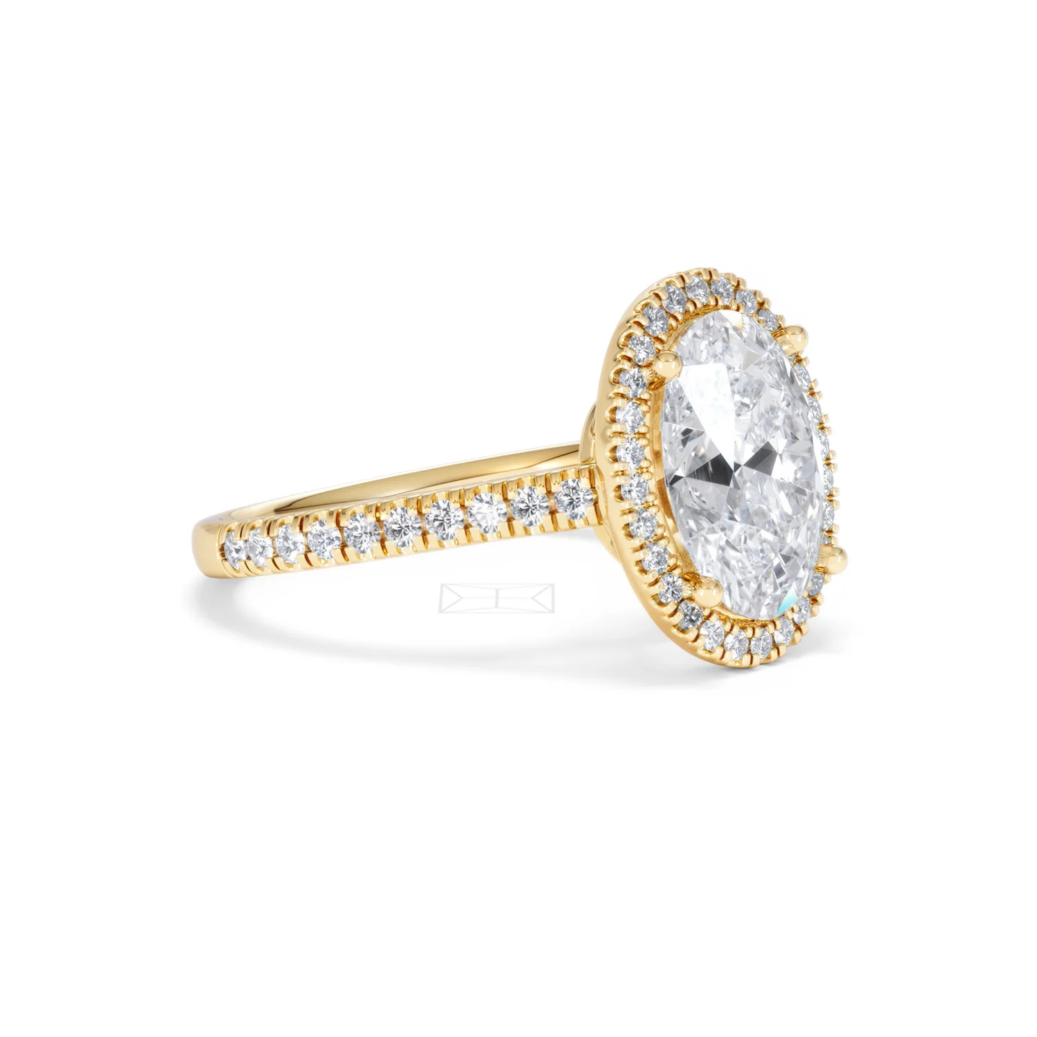 Georgina 3.50ct Lab Diamond Oval Cut Engagement Ring in 18K Yellow Gold G/VS1 - Image 18