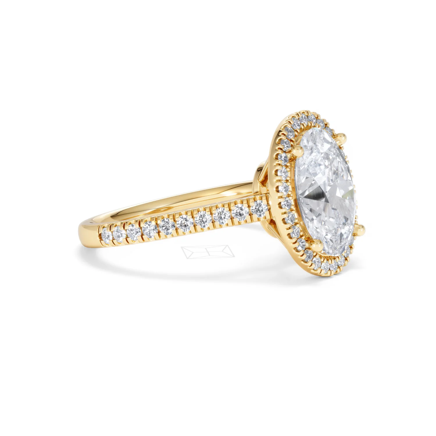 Georgina 3.50ct Lab Diamond Oval Cut Engagement Ring in 18K Yellow Gold G/VS1 - Image 20