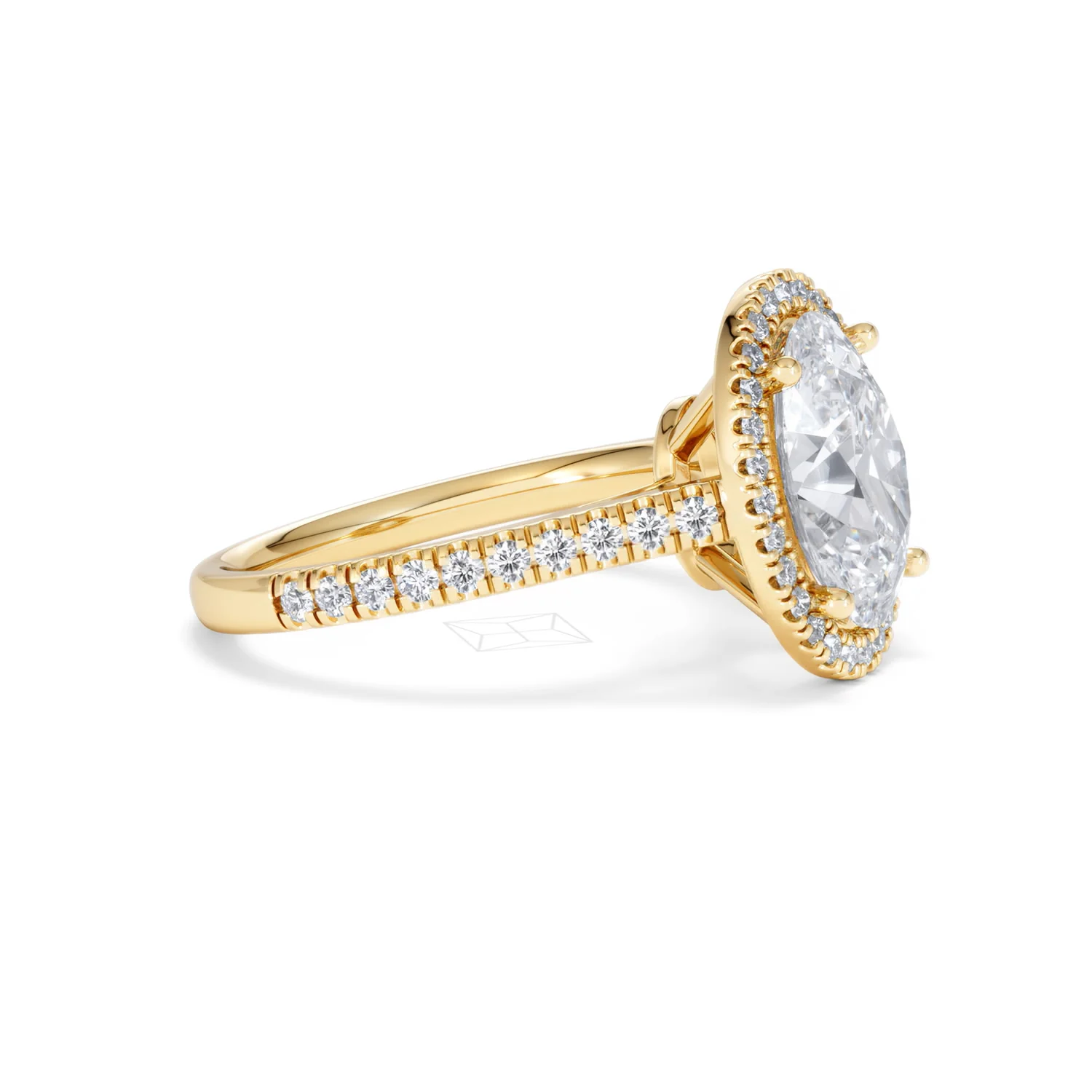 Georgina 3.50ct Lab Diamond Oval Cut Engagement Ring in 18K Yellow Gold G/VS1 - Image 22