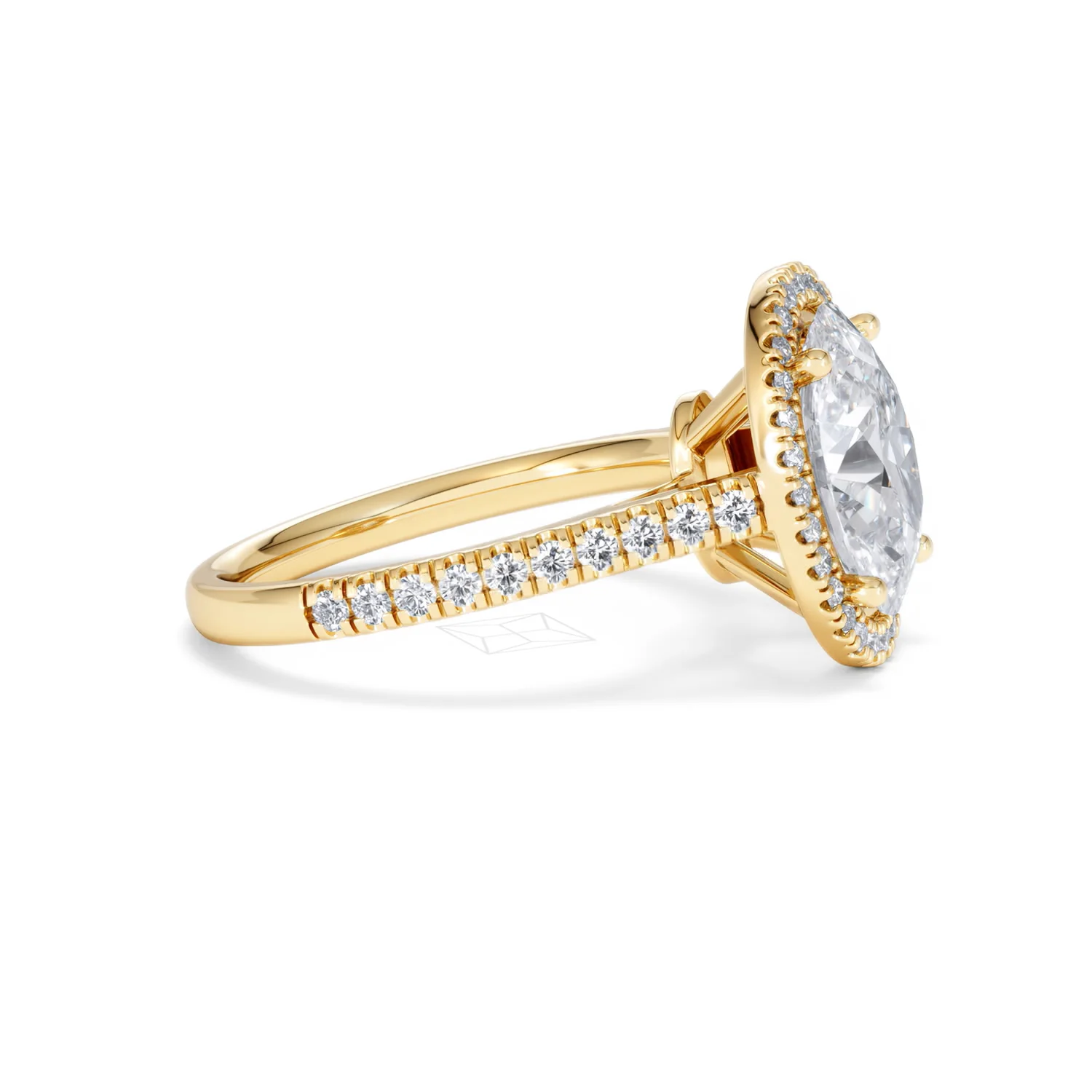 Georgina 3.50ct Lab Diamond Oval Cut Engagement Ring in 18K Yellow Gold G/VS1 - Image 24