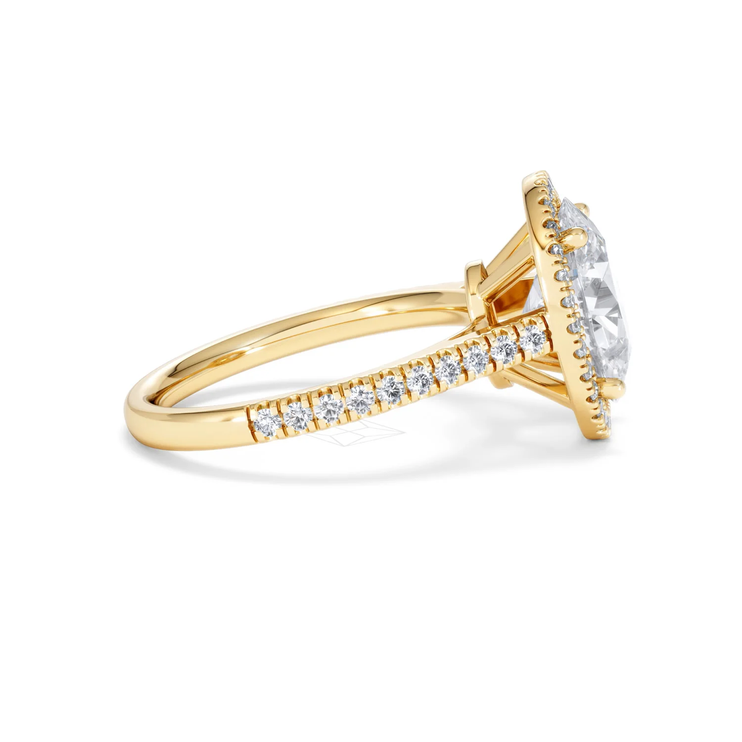Georgina 3.50ct Lab Diamond Oval Cut Engagement Ring in 18K Yellow Gold G/VS1 - Image 27