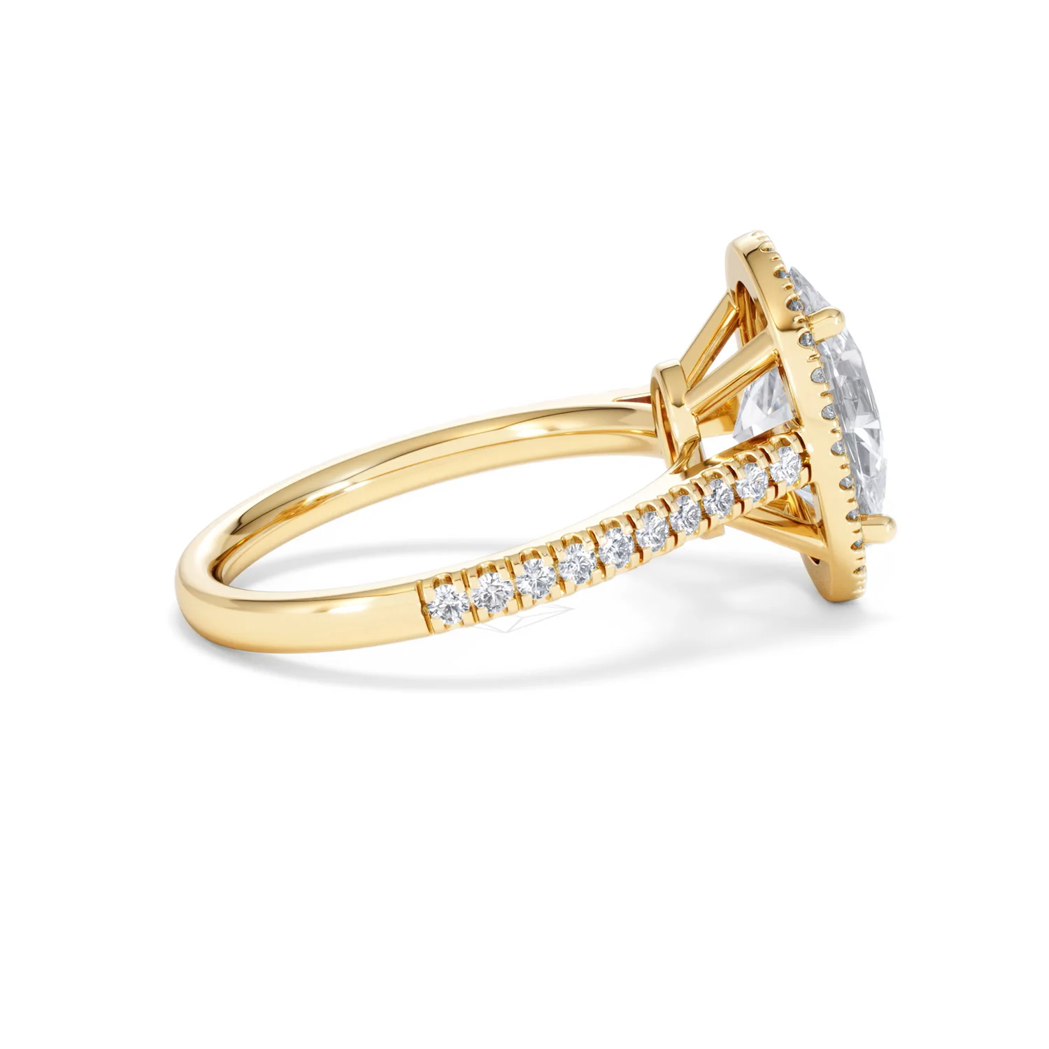 Georgina 3.50ct Lab Diamond Oval Cut Engagement Ring in 18K Yellow Gold G/VS1 - Image 30