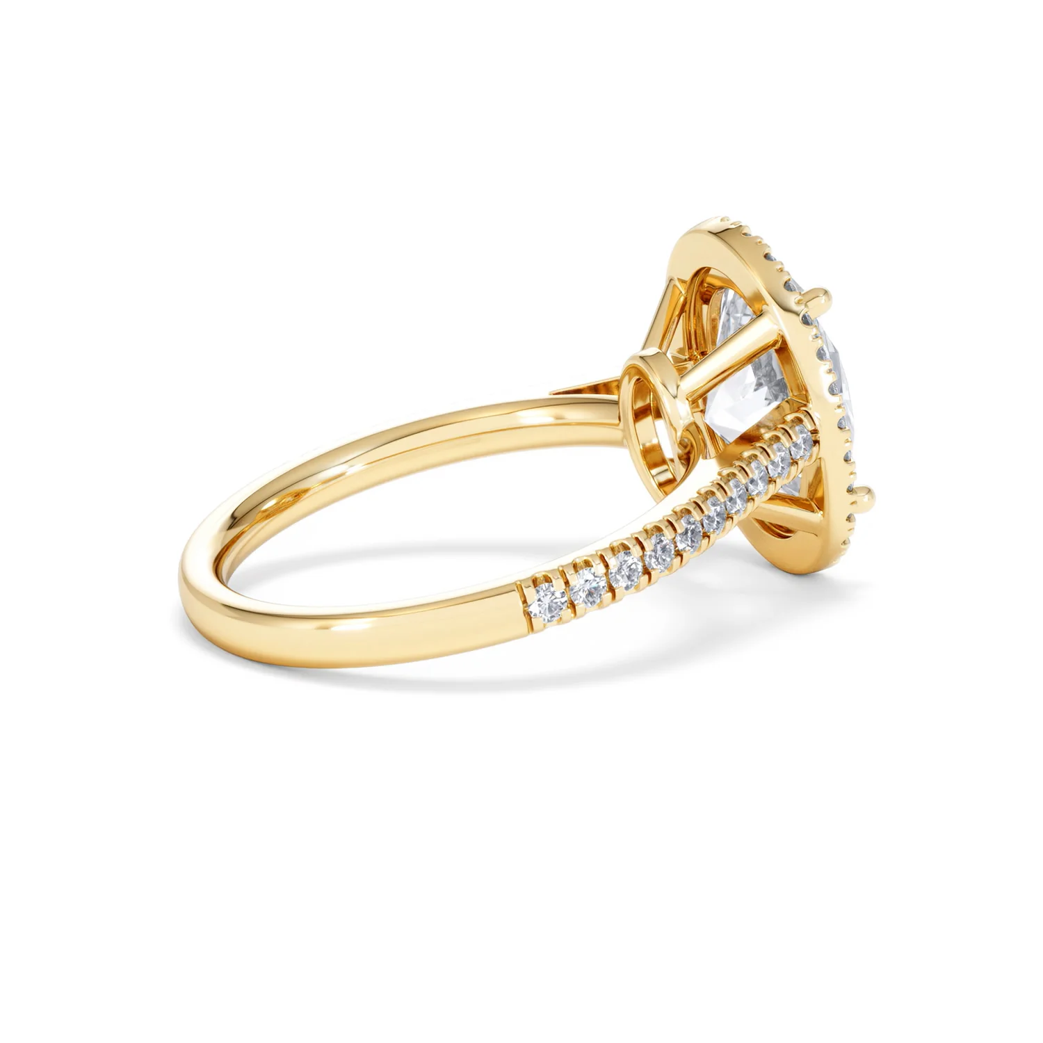 Georgina 3.50ct Lab Diamond Oval Cut Engagement Ring in 18K Yellow Gold G/VS1 - Image 34
