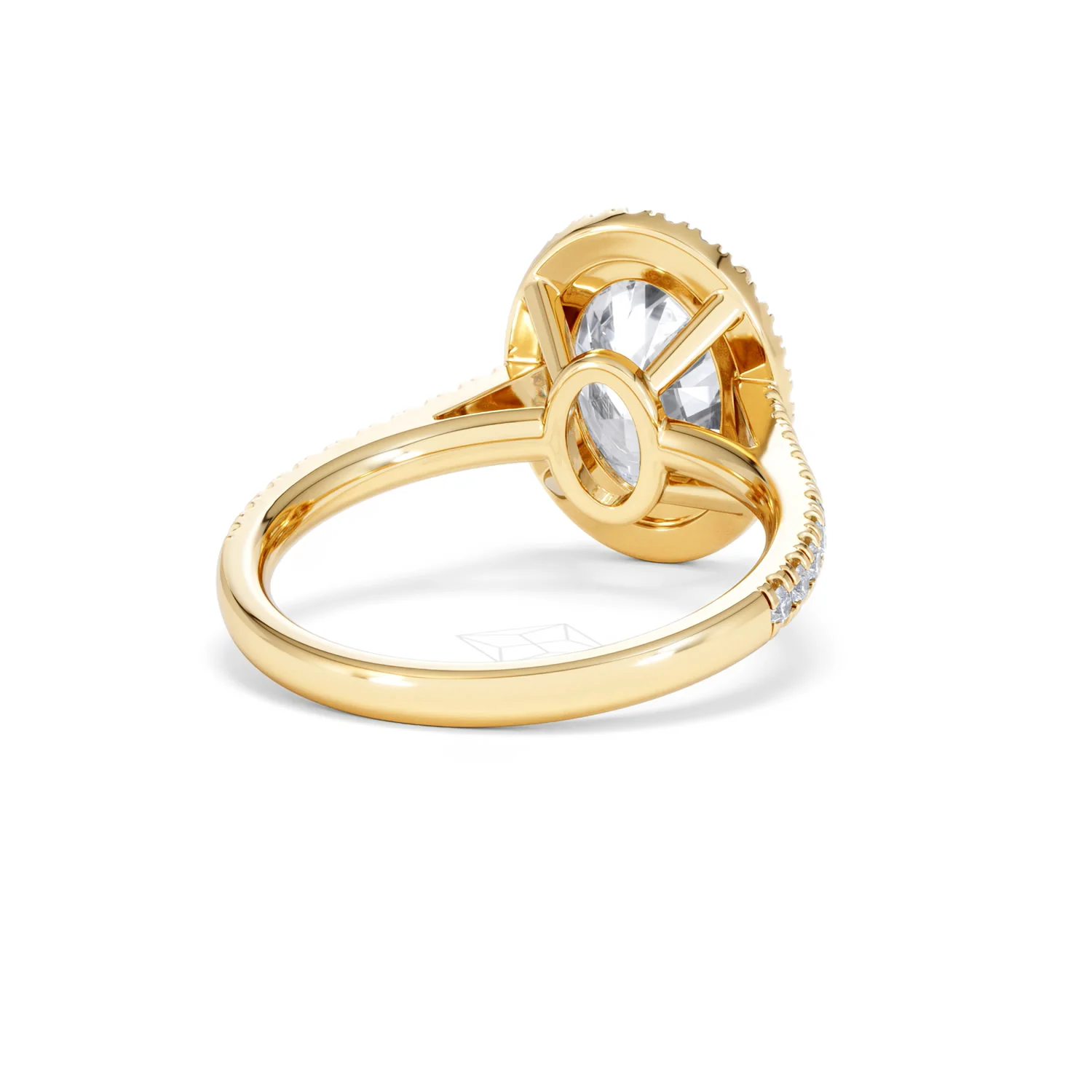 Georgina 3.50ct Lab Diamond Oval Cut Engagement Ring in 18K Yellow Gold G/VS1 - Image 43