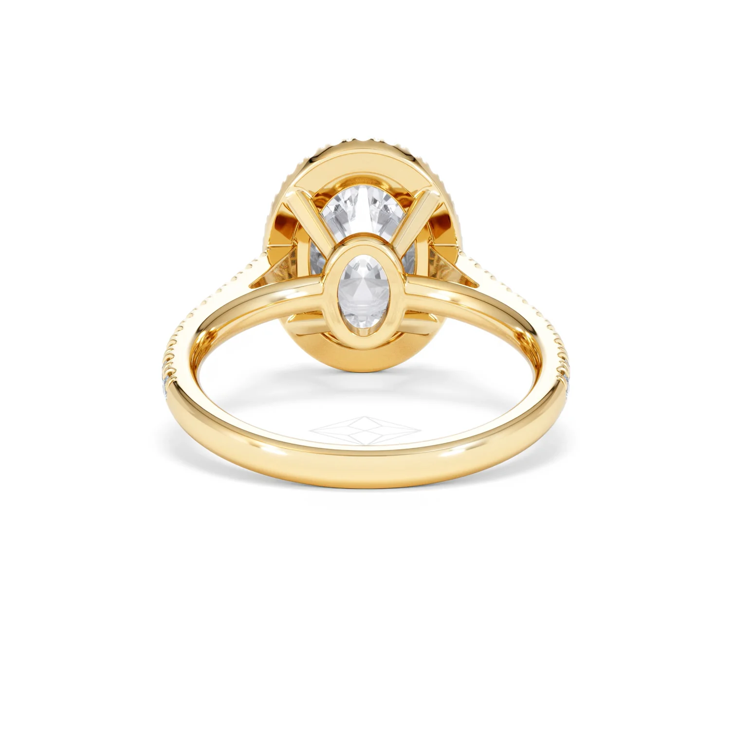 Georgina 3.50ct Lab Diamond Oval Cut Engagement Ring in 18K Yellow Gold G/VS1 - Image 48