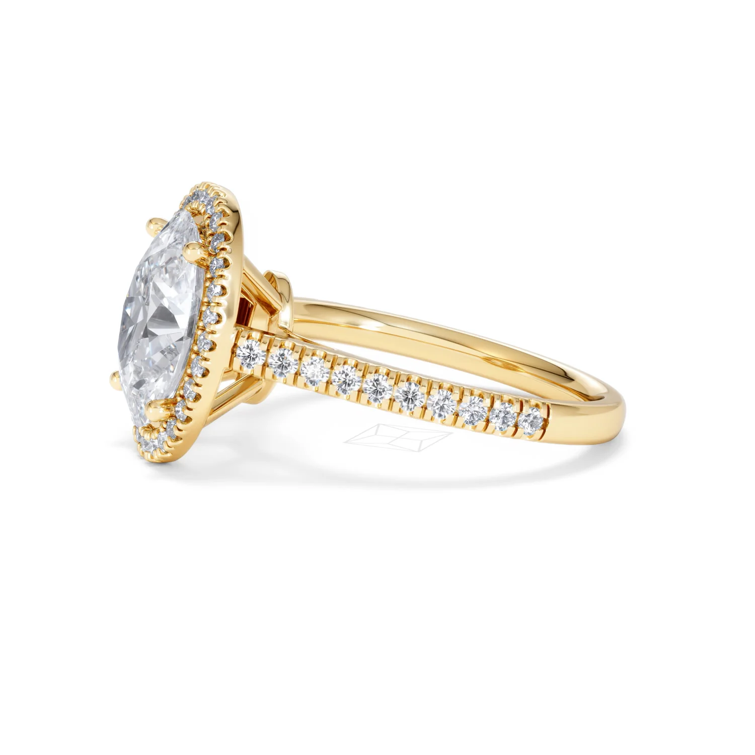 Georgina 3.50ct Lab Diamond Oval Cut Engagement Ring in 18K Yellow Gold G/VS1 - Image 72