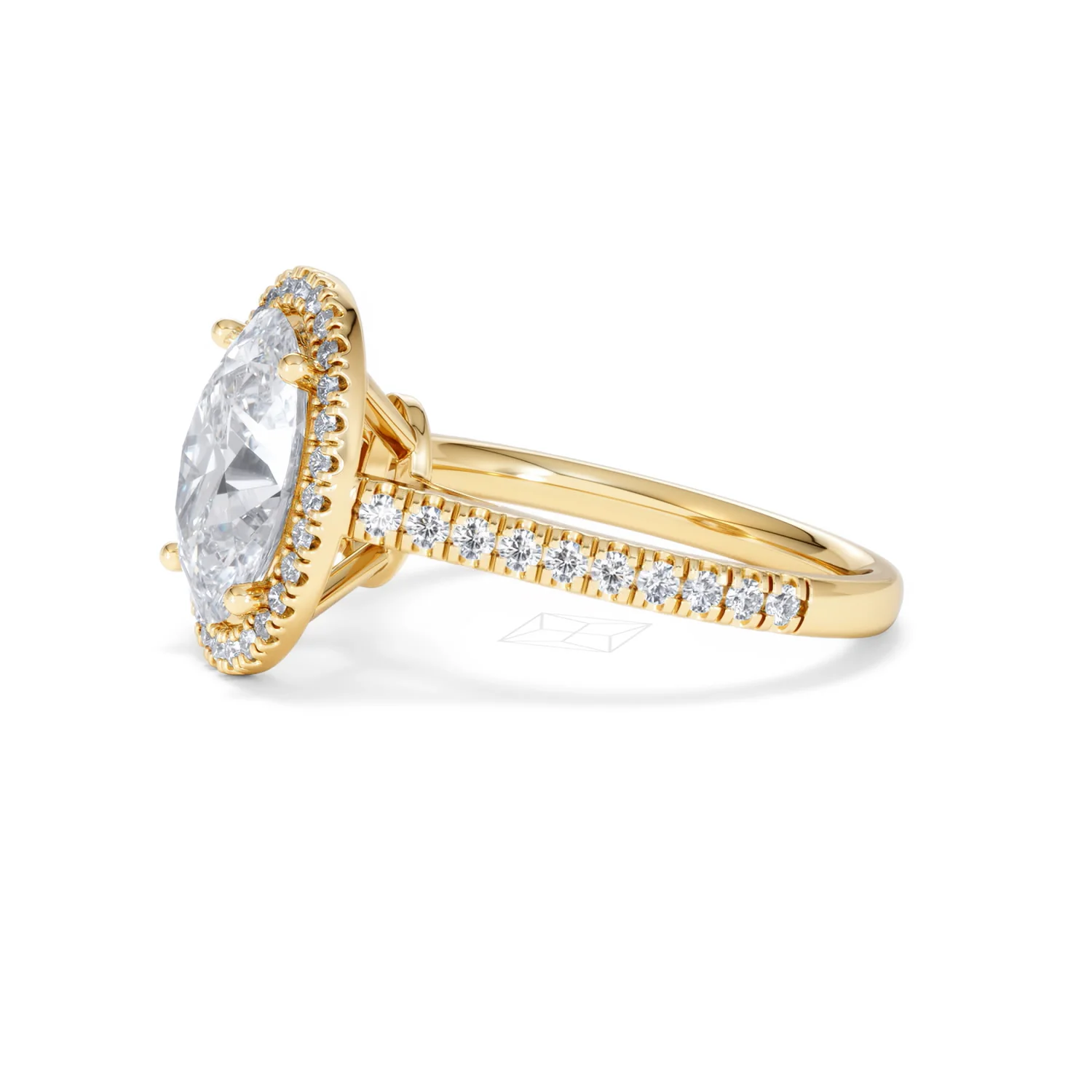 Georgina 3.50ct Lab Diamond Oval Cut Engagement Ring in 18K Yellow Gold G/VS1 - Image 73