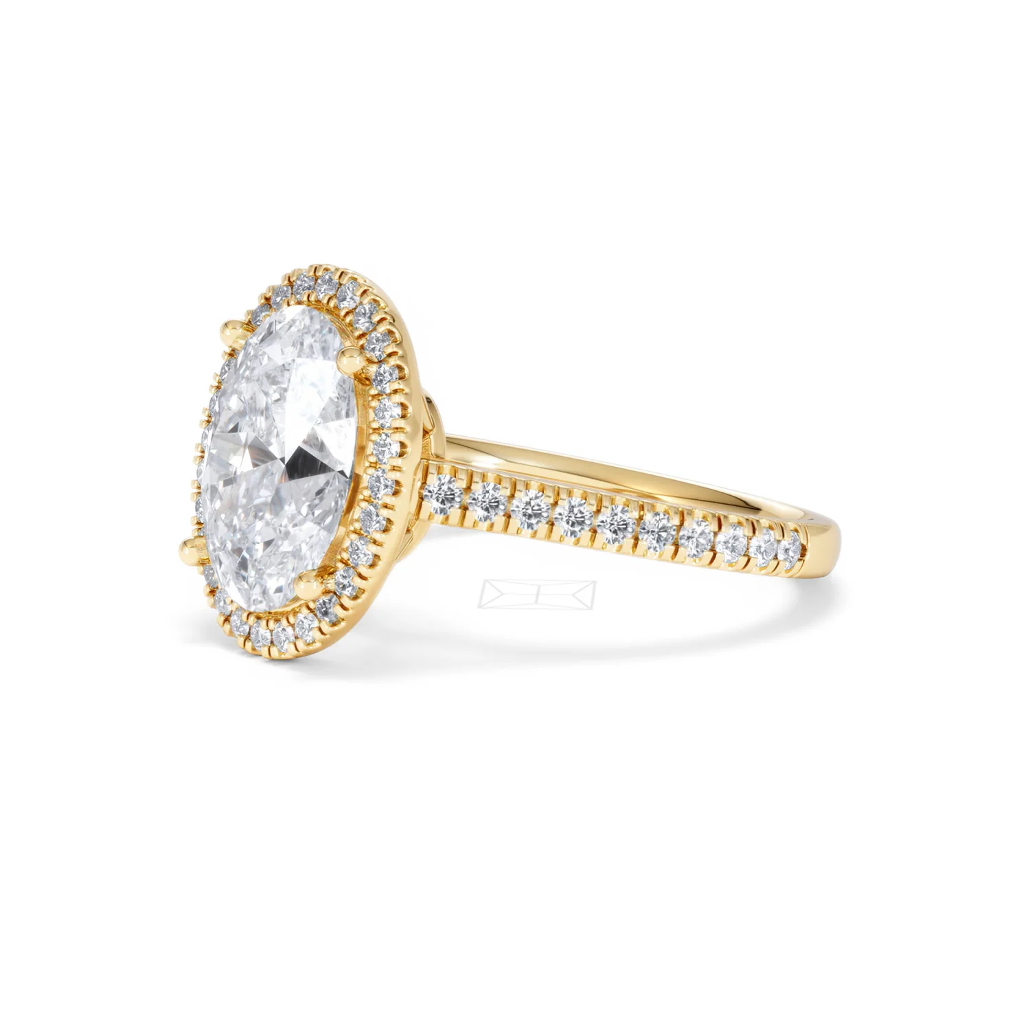 Georgina 3.50ct Lab Diamond Oval Cut Engagement Ring in 18K Yellow Gold G/VS1 - Image 77