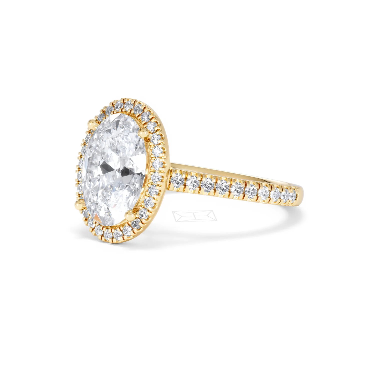 Georgina 3.50ct Lab Diamond Oval Cut Engagement Ring in 18K Yellow Gold G/VS1 - Image 79