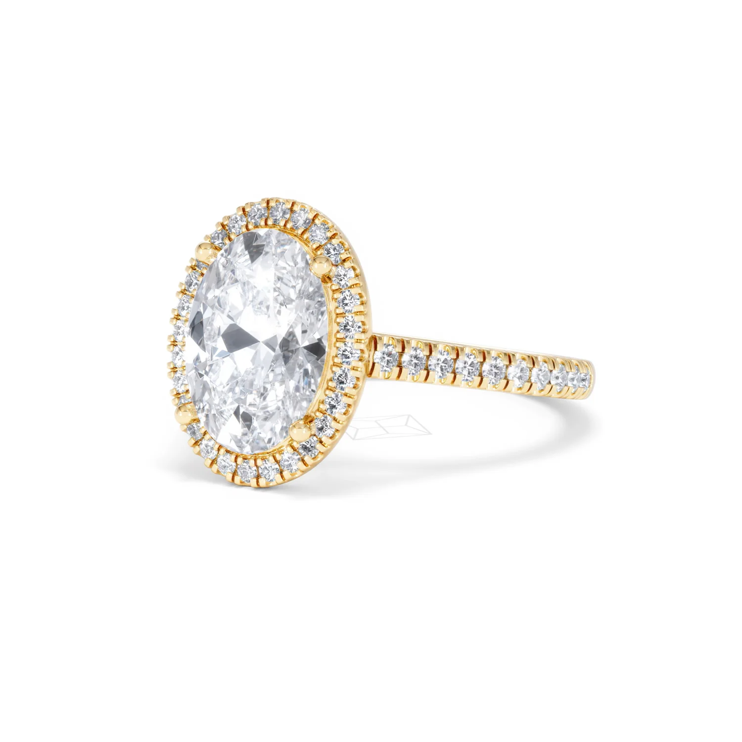 Georgina 3.50ct Lab Diamond Oval Cut Engagement Ring in 18K Yellow Gold G/VS1 - Image 81