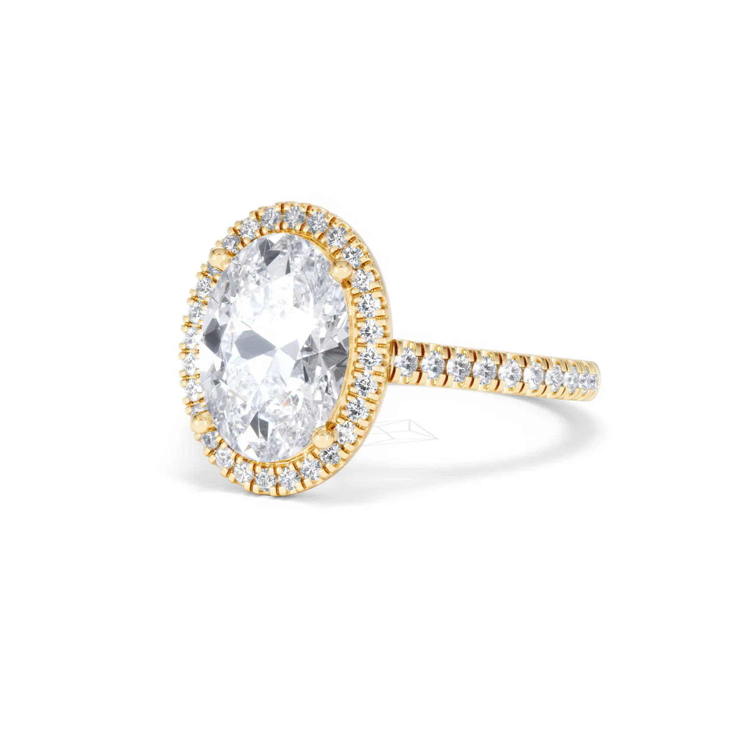 Georgina 3.50ct Lab Diamond Oval Cut Engagement Ring in 18K Yellow Gold G/VS1 - Image 82