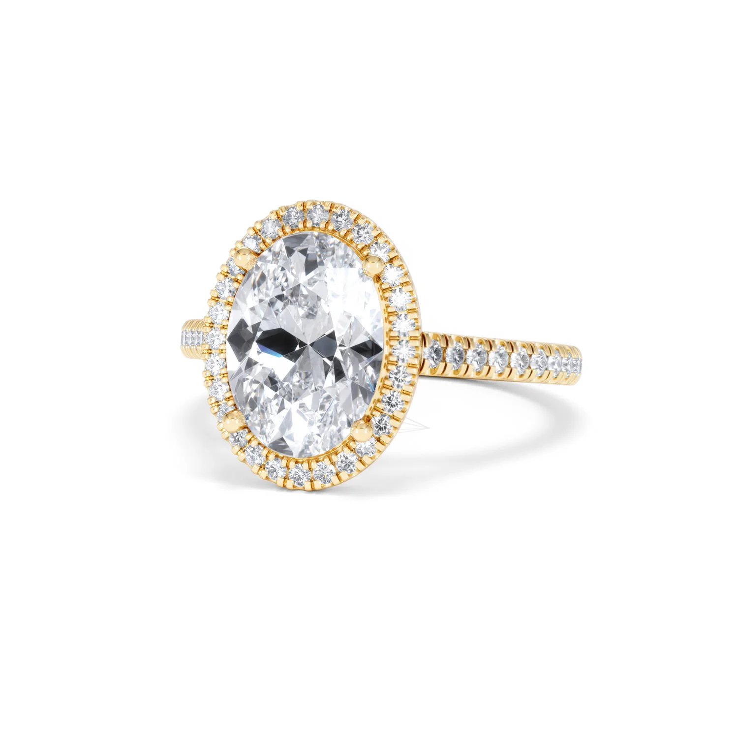 Georgina 3.50ct Lab Diamond Oval Cut Engagement Ring in 18K Yellow Gold G/VS1 - Image 84