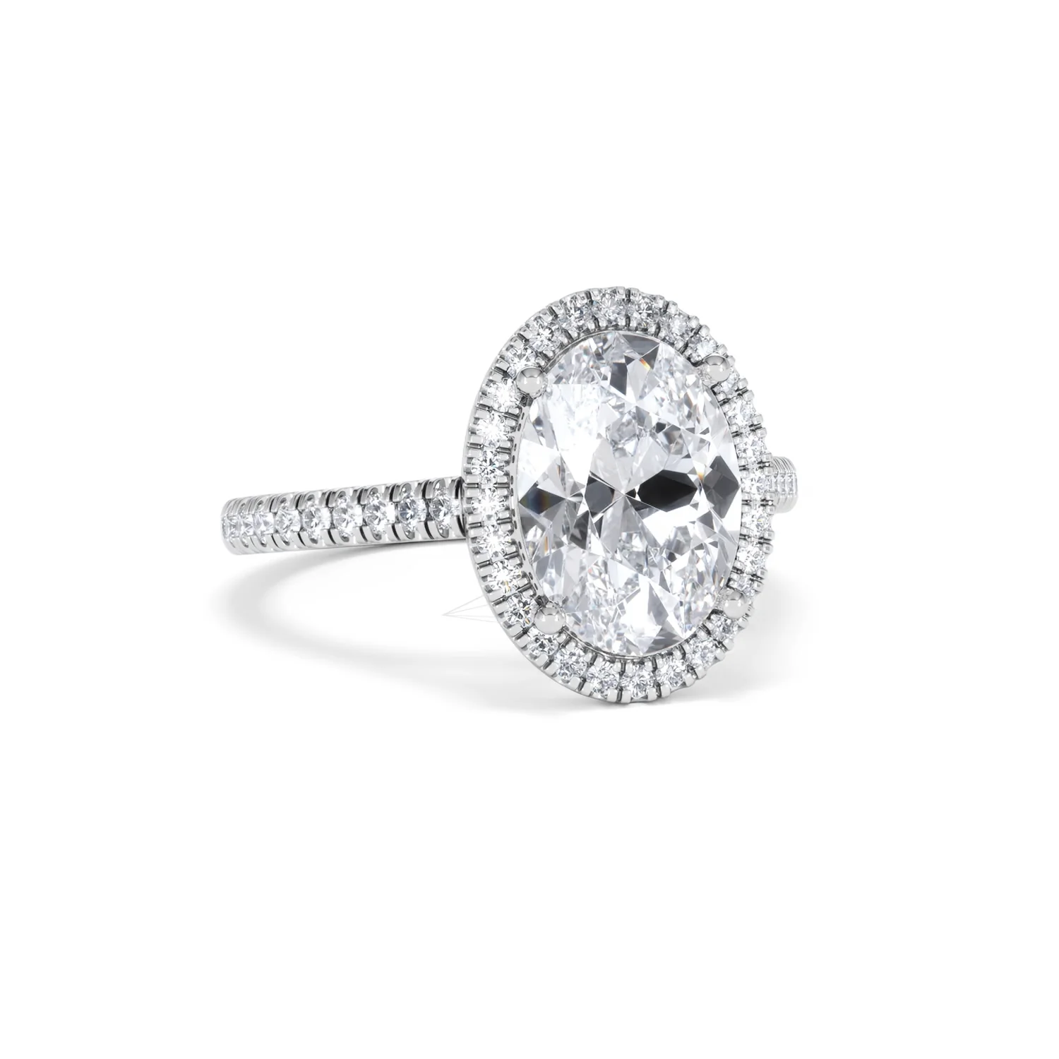 Georgina 3.50ct Lab Diamond Oval Cut Engagement Ring in Platinum G/VS1 - Image 13