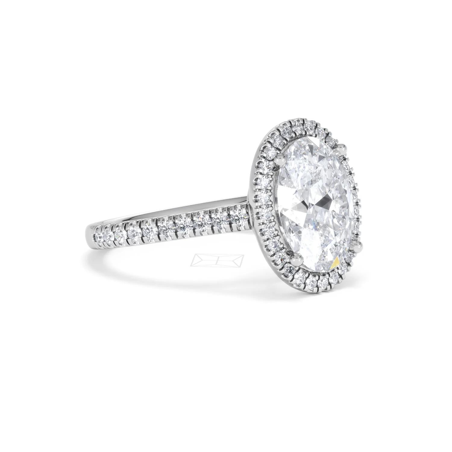 Georgina 3.50ct Lab Diamond Oval Cut Engagement Ring in Platinum G/VS1 - Image 18