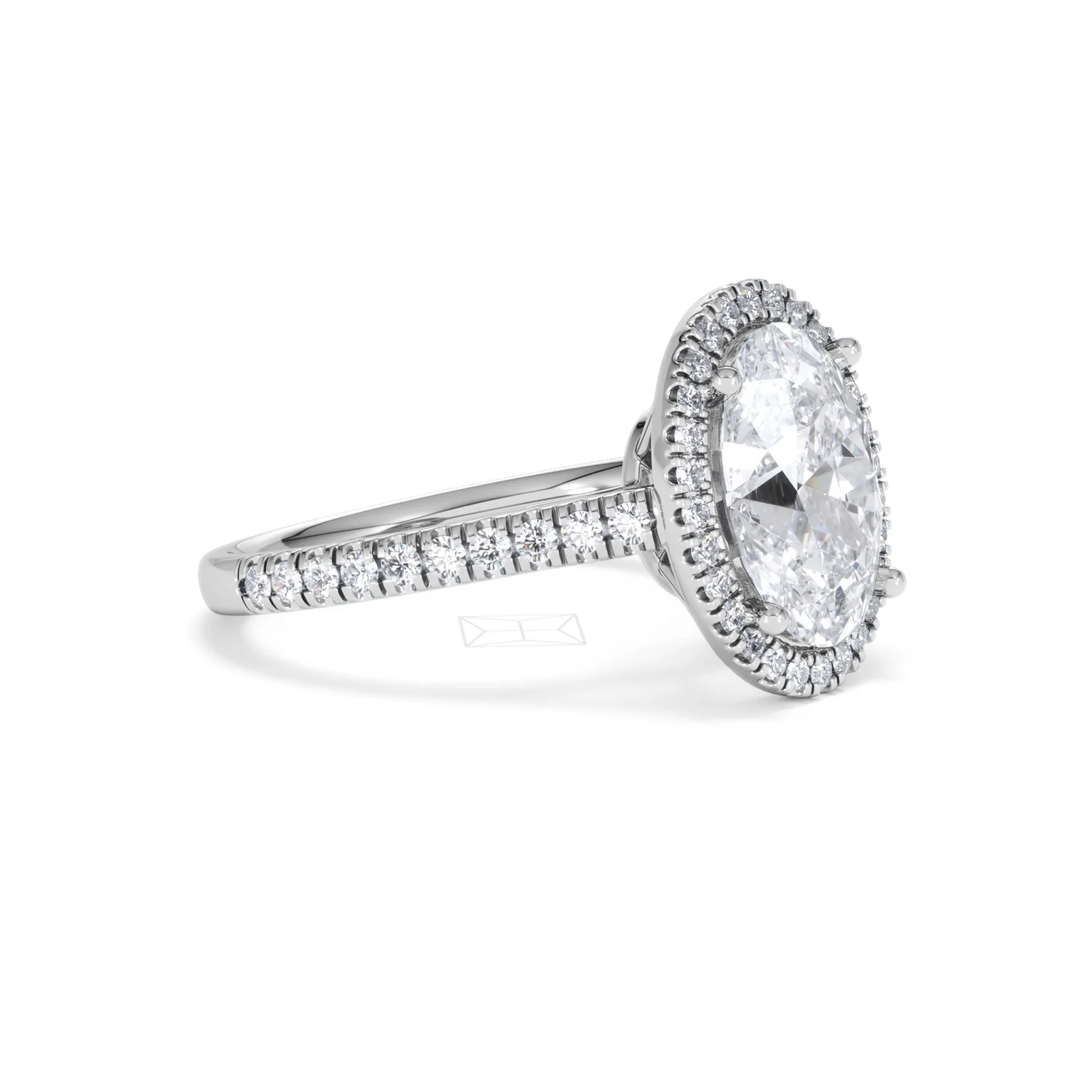 Georgina 3.50ct Lab Diamond Oval Cut Engagement Ring in Platinum G/VS1 - Image 20