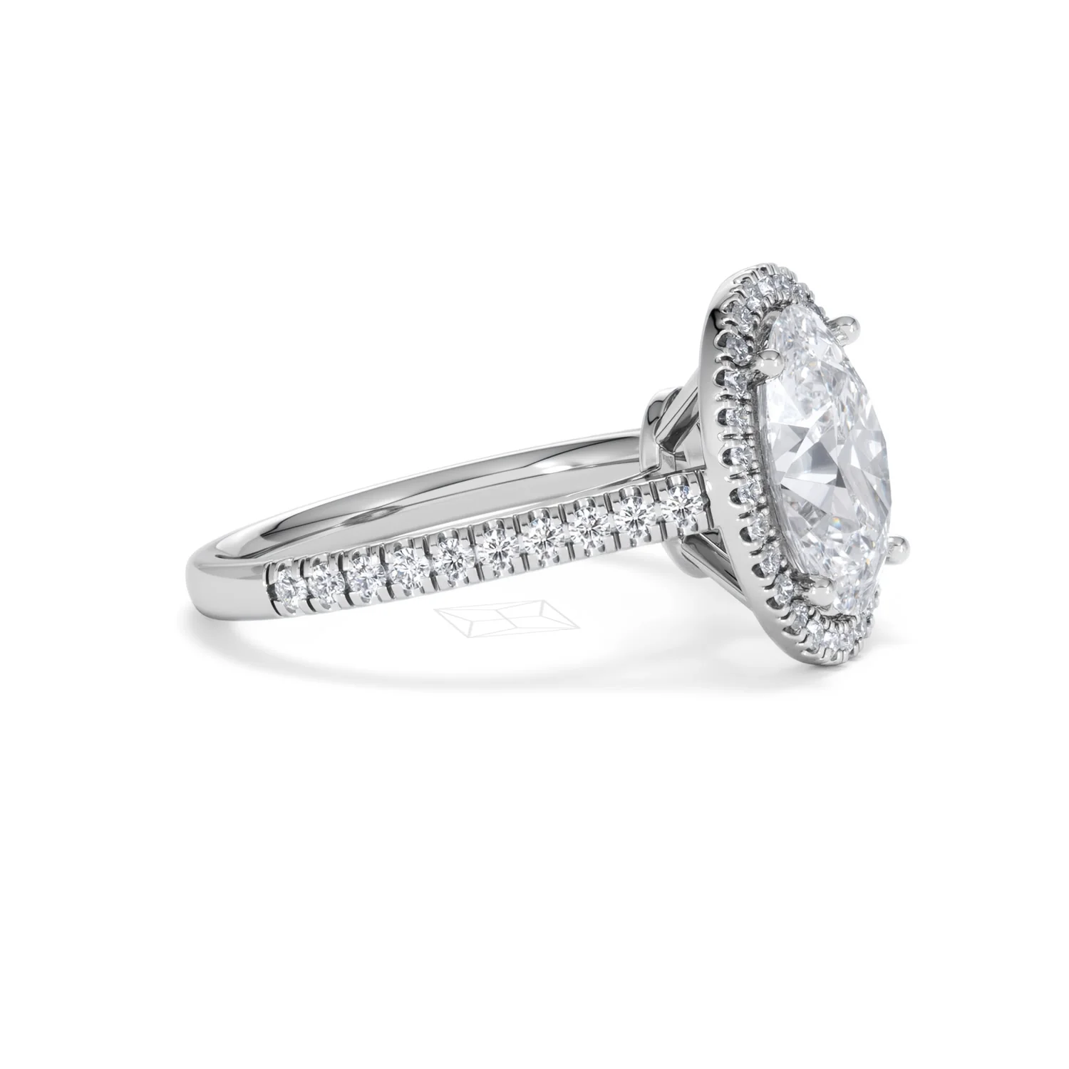 Georgina 3.50ct Lab Diamond Oval Cut Engagement Ring in Platinum G/VS1 - Image 23