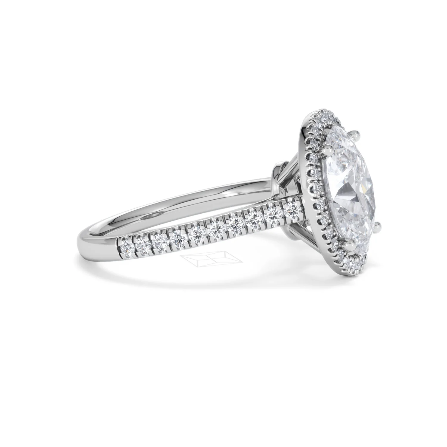 Georgina 3.50ct Lab Diamond Oval Cut Engagement Ring in Platinum G/VS1 - Image 24