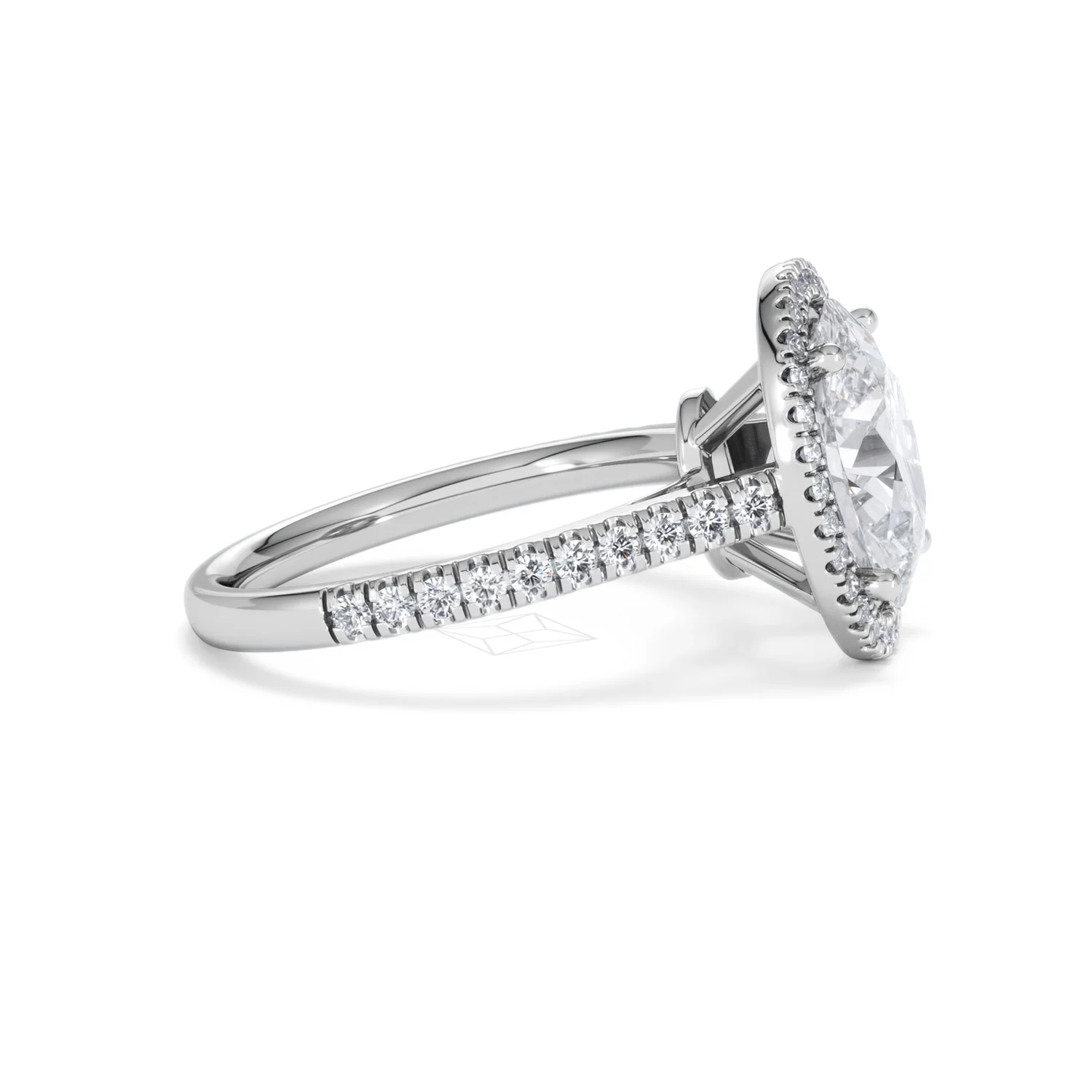 Georgina 3.50ct Lab Diamond Oval Cut Engagement Ring in Platinum G/VS1 - Image 26