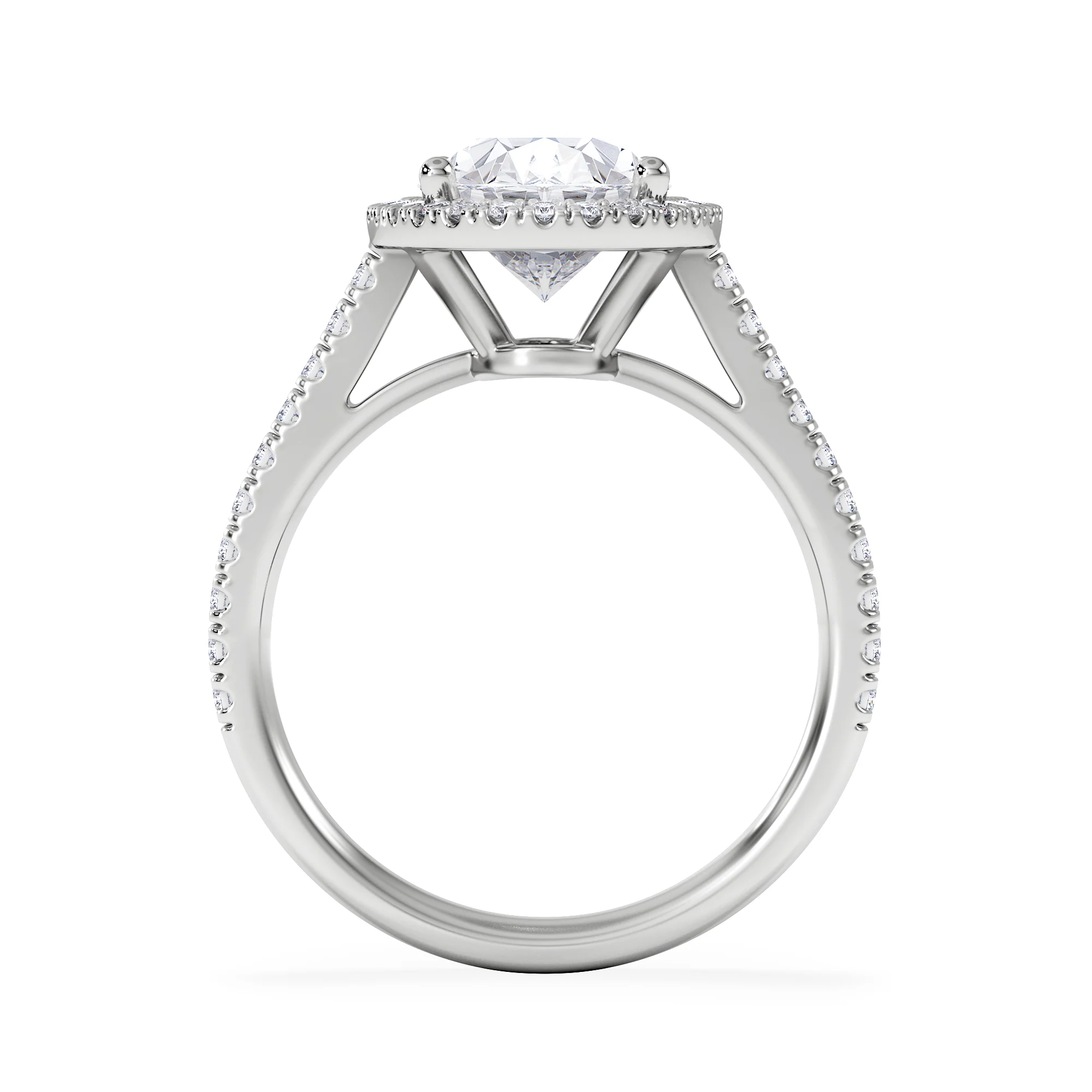 Georgina 3.50ct Lab Diamond Oval Cut Engagement Ring in Platinum G/VS1 - Image 3