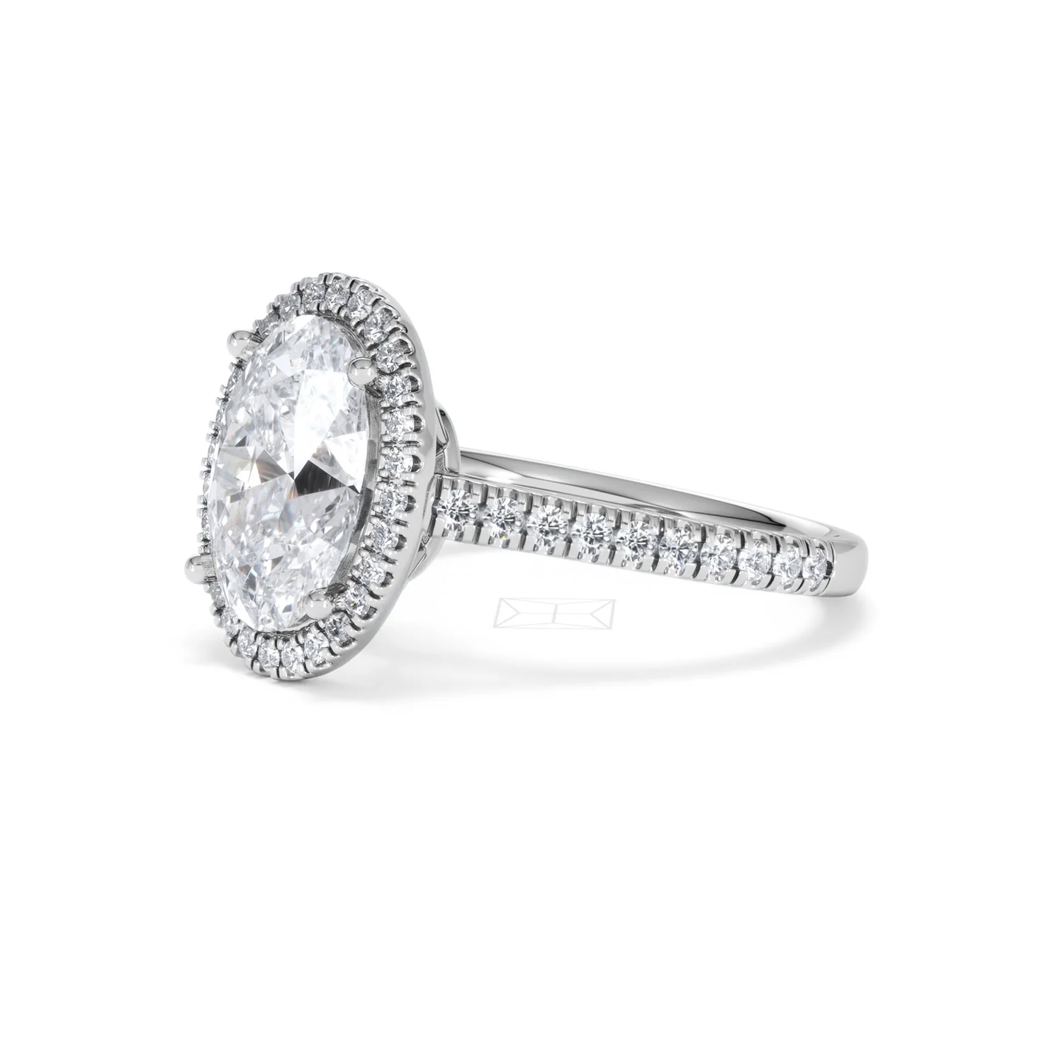 Georgina 3.50ct Lab Diamond Oval Cut Engagement Ring in Platinum G/VS1 - Image 78