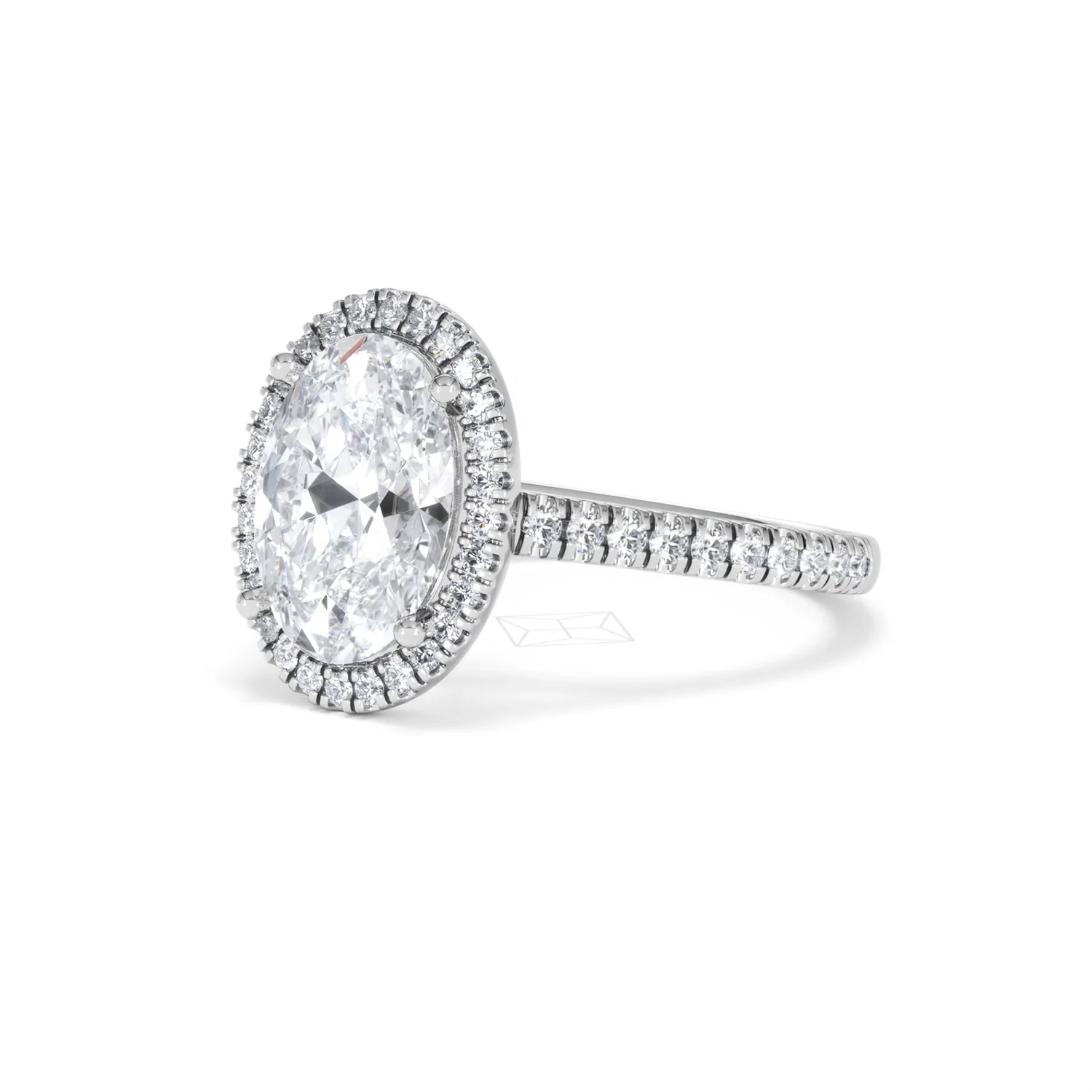 Georgina 3.50ct Lab Diamond Oval Cut Engagement Ring in Platinum G/VS1 - Image 81