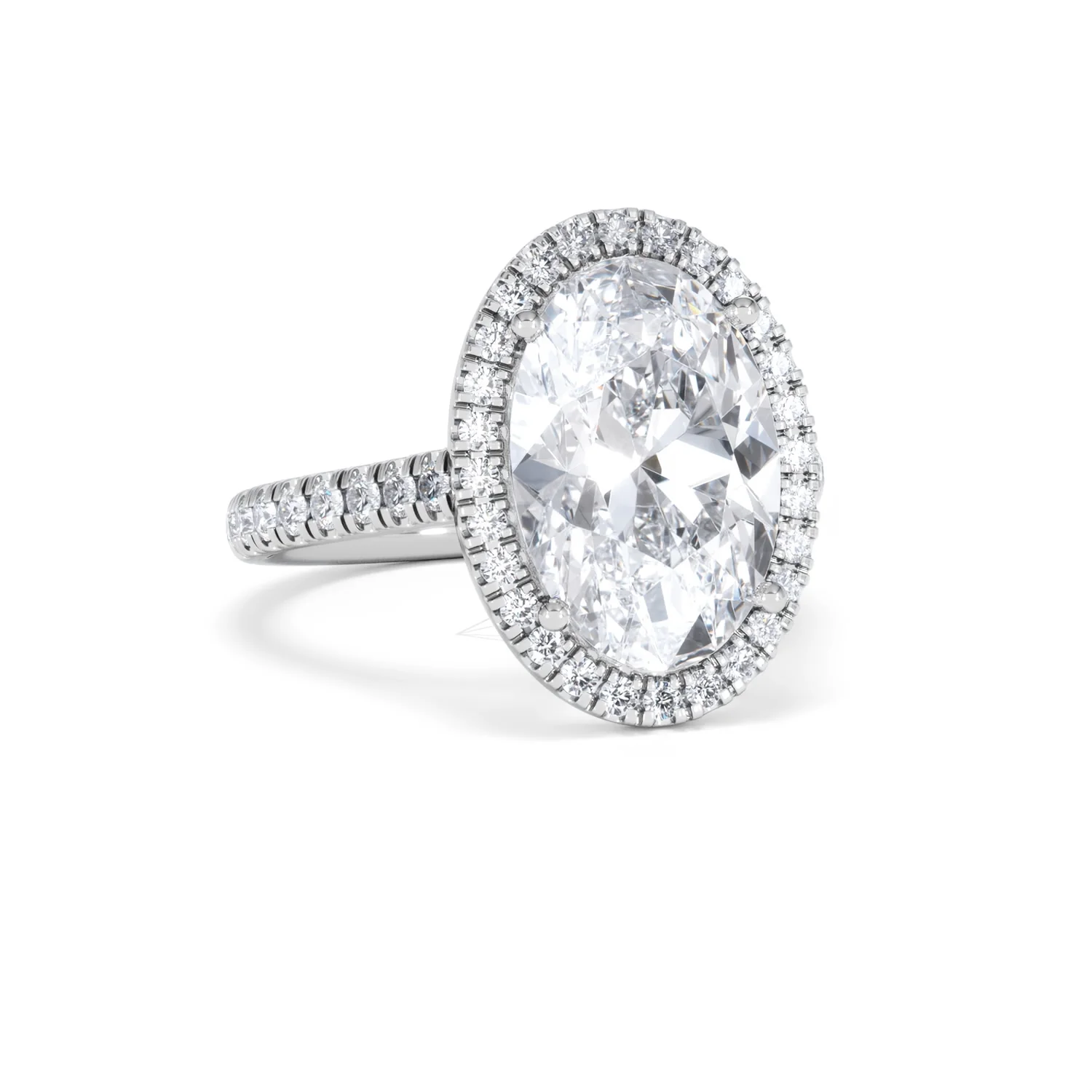 Georgina 5.70ct Lab Diamond Oval Cut Engagement Ring in 18K White Gold G/VS1 - Image 13