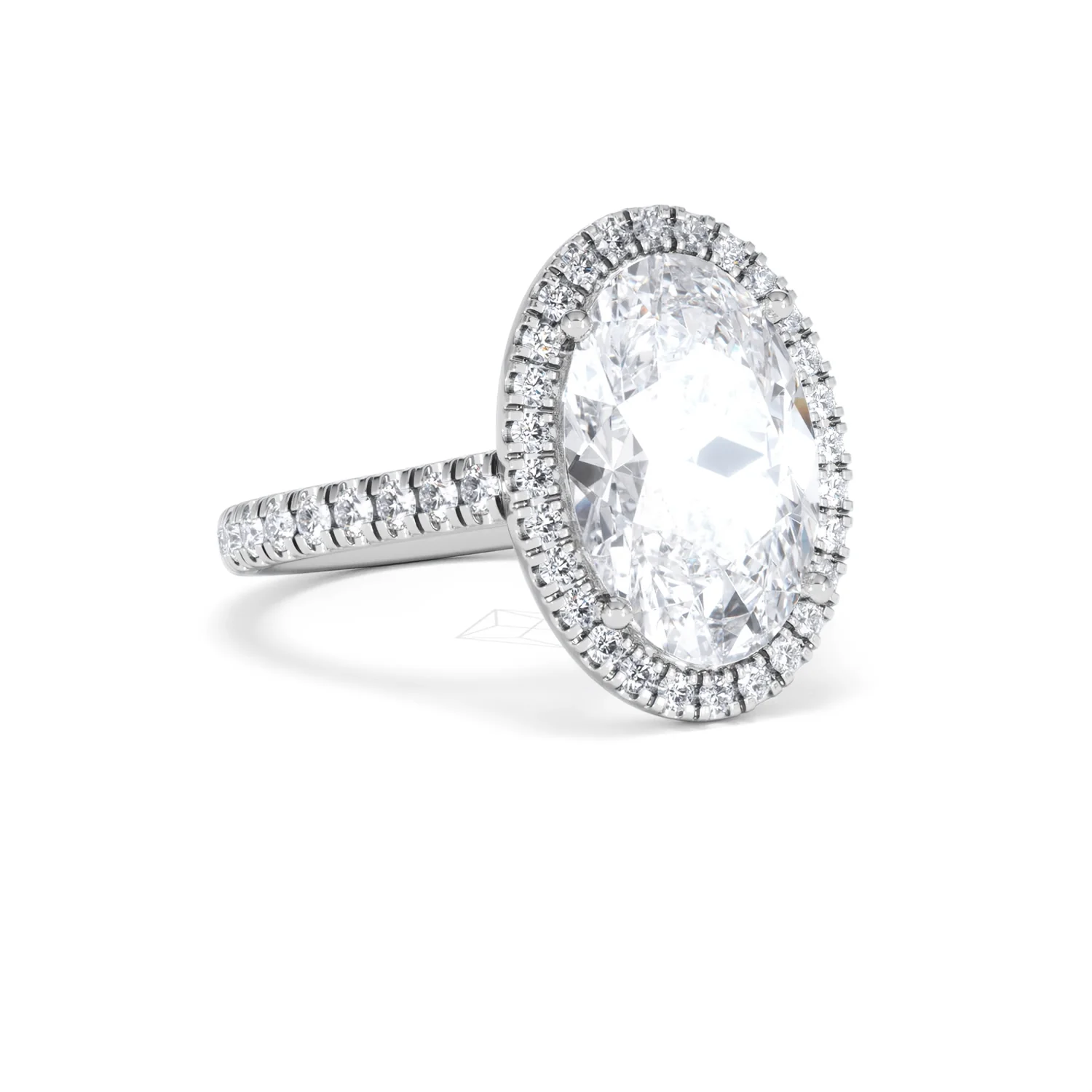 Georgina 5.70ct Lab Diamond Oval Cut Engagement Ring in 18K White Gold G/VS1 - Image 15