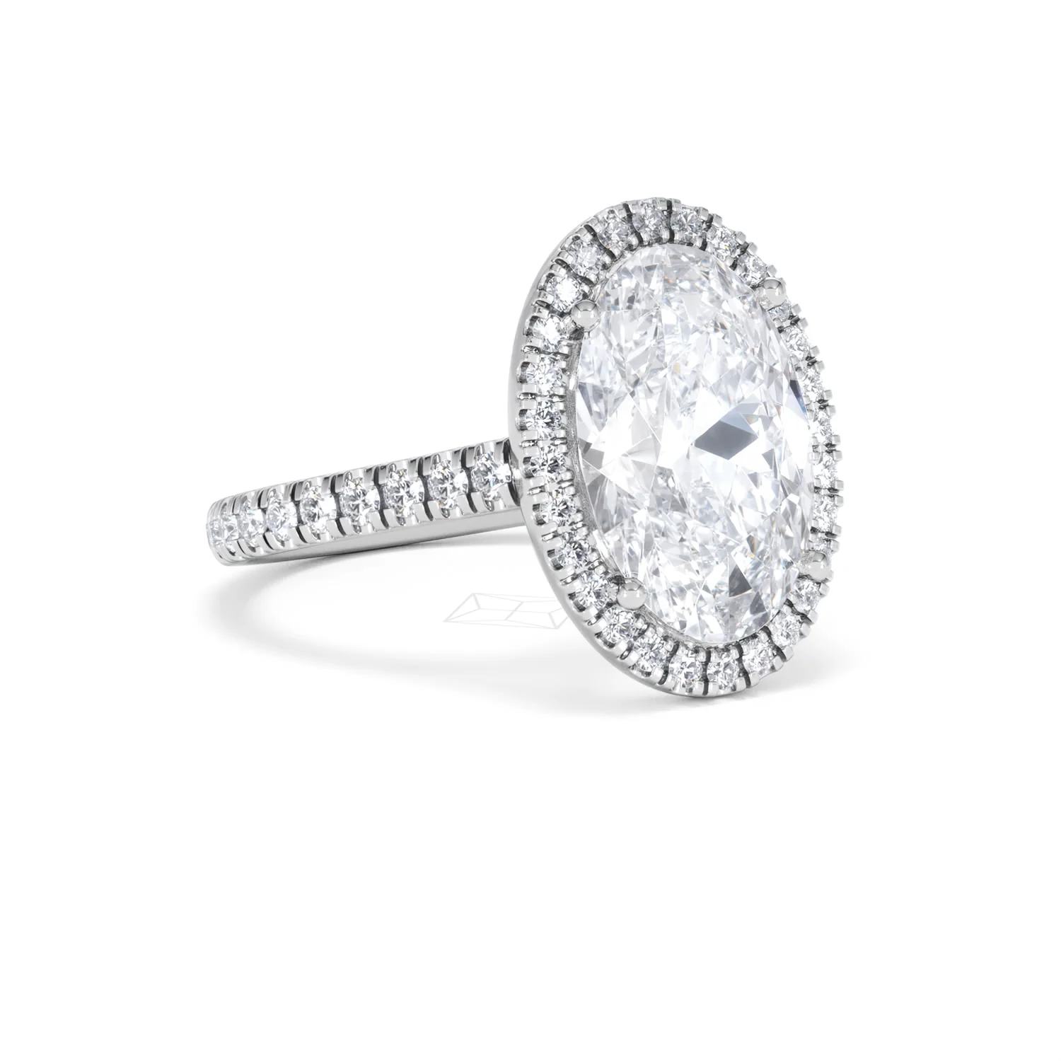 Georgina 5.70ct Lab Diamond Oval Cut Engagement Ring in 18K White Gold G/VS1 - Image 16