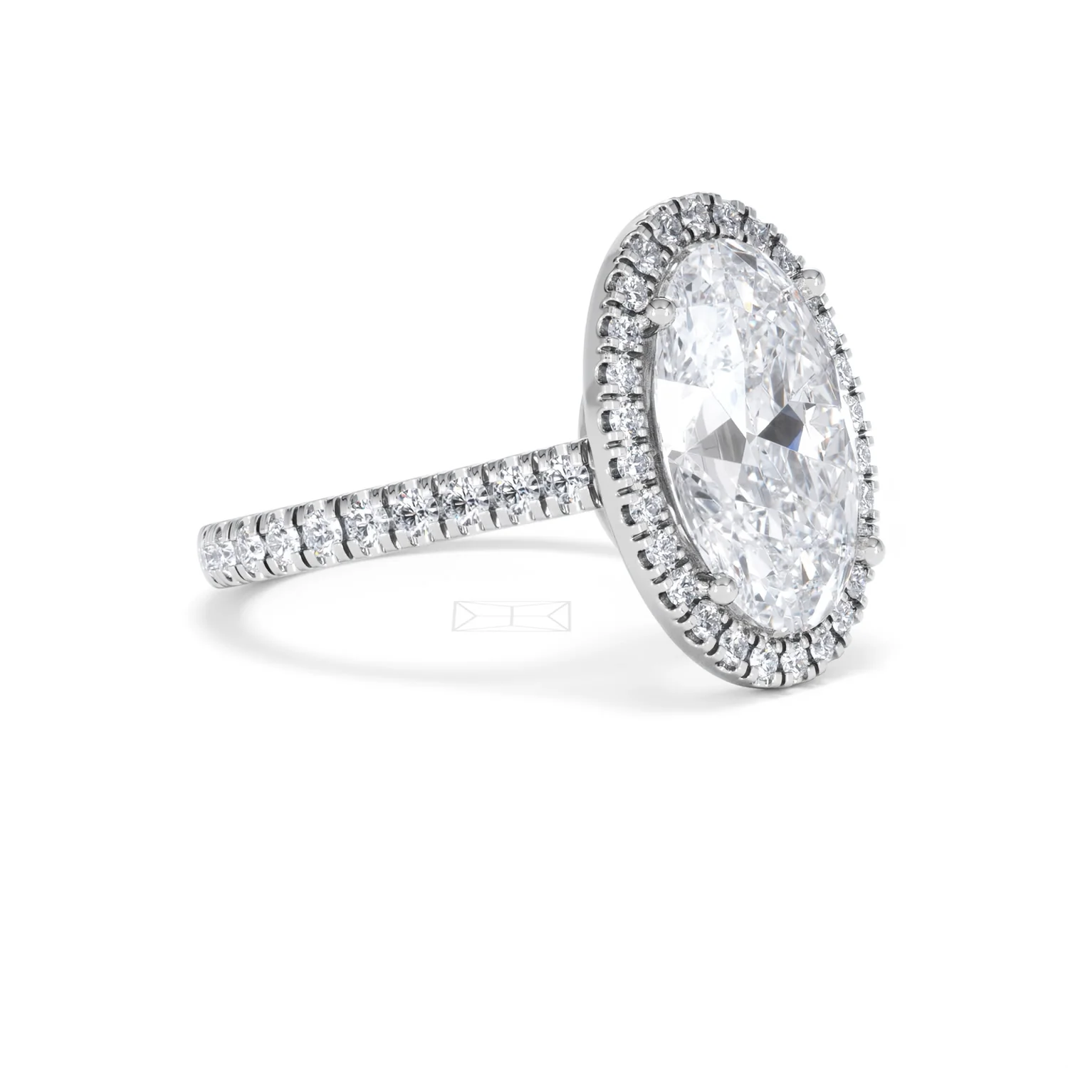 Georgina 5.70ct Lab Diamond Oval Cut Engagement Ring in 18K White Gold G/VS1 - Image 19