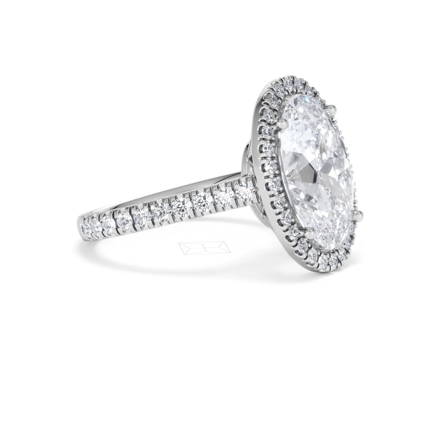 Georgina 5.70ct Lab Diamond Oval Cut Engagement Ring in 18K White Gold G/VS1 - Image 21