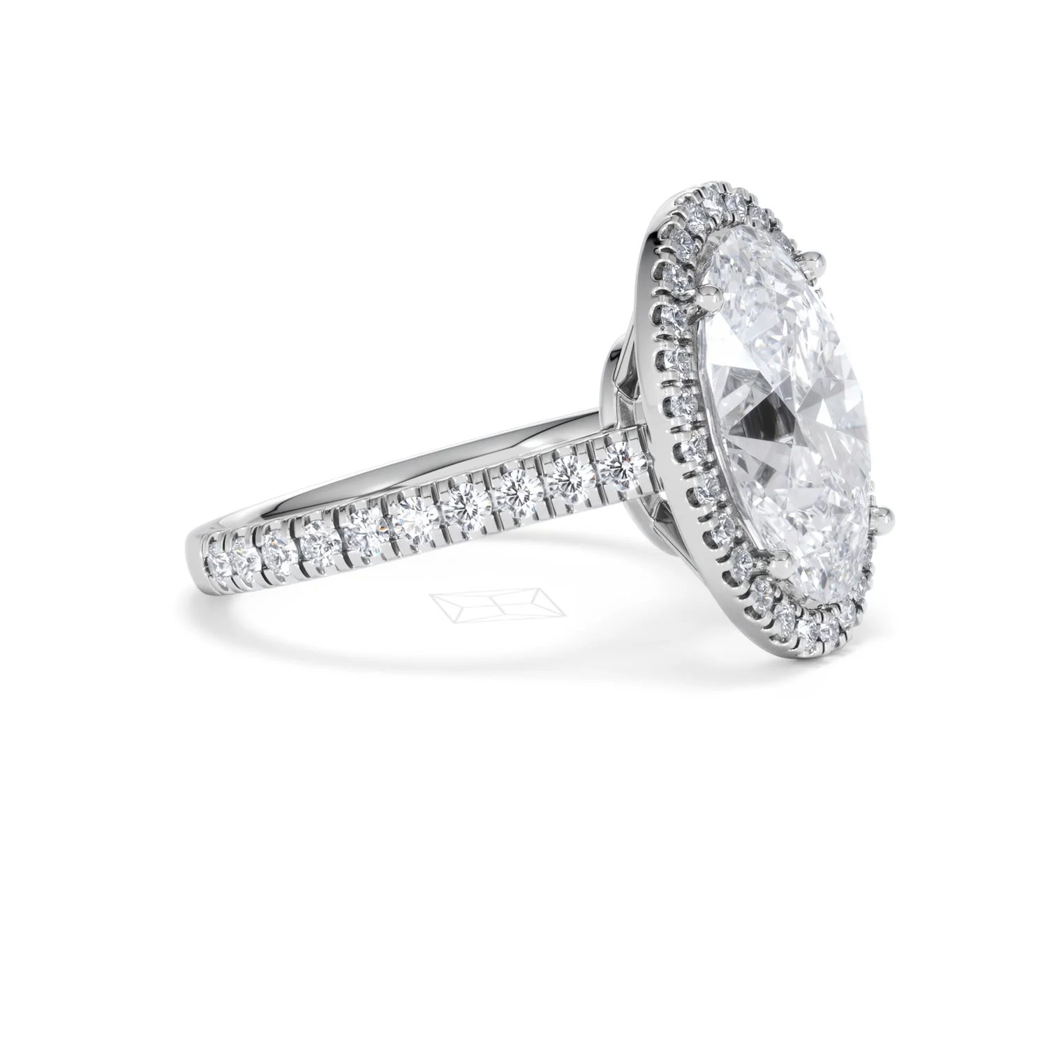 Georgina 5.70ct Lab Diamond Oval Cut Engagement Ring in 18K White Gold G/VS1 - Image 22