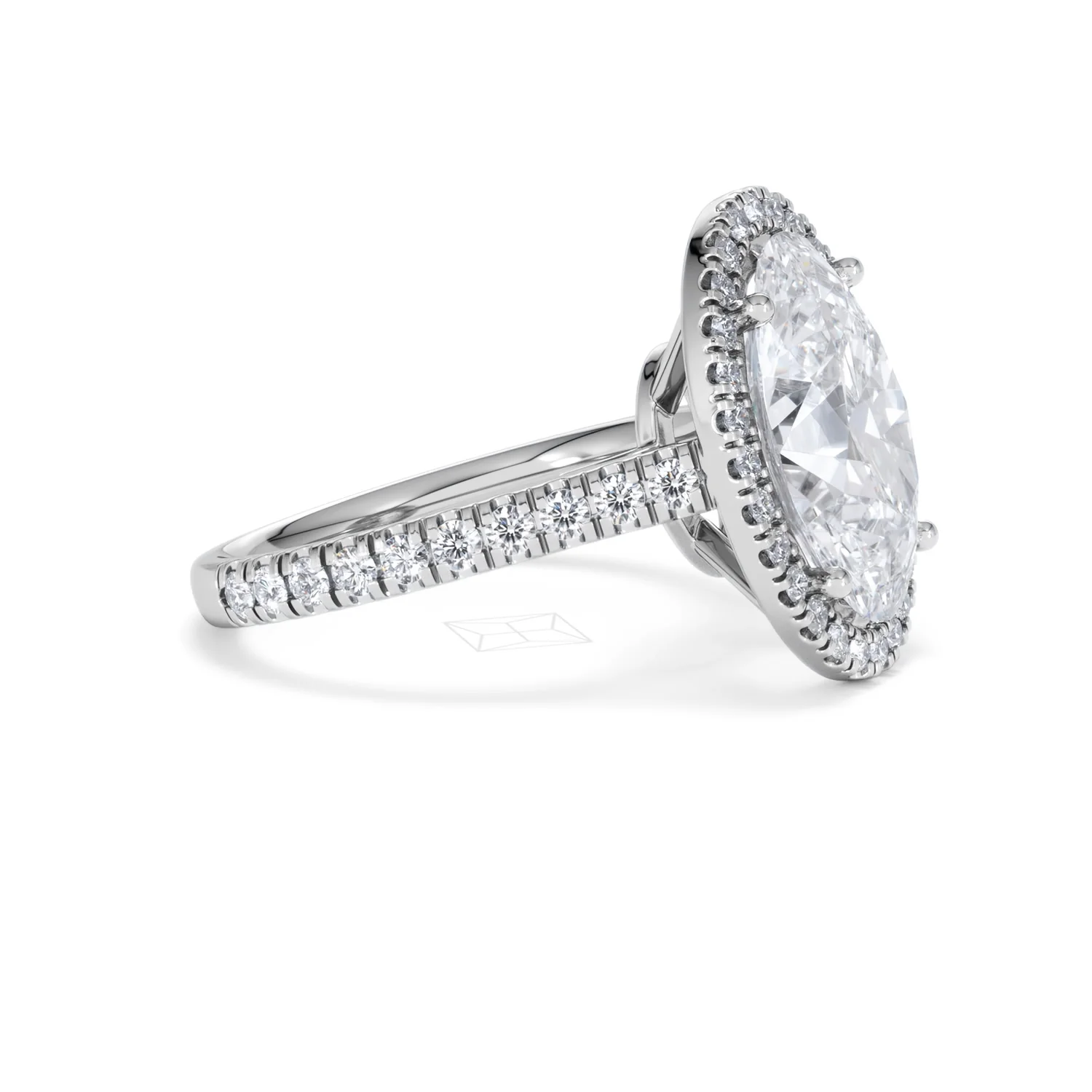 Georgina 5.70ct Lab Diamond Oval Cut Engagement Ring in 18K White Gold G/VS1 - Image 23